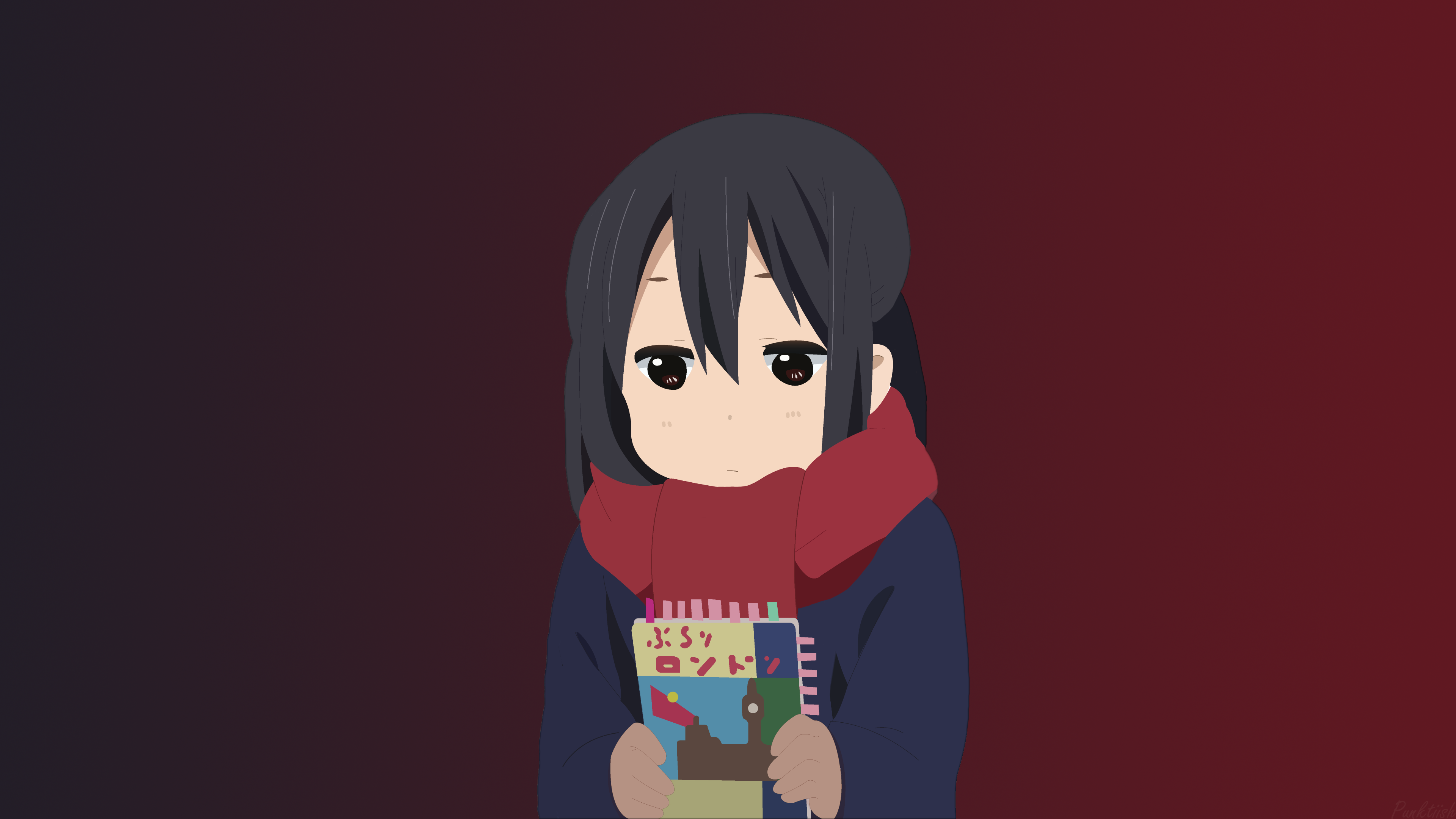 Mio Akiyama from K-On! holding a notebook HD Wallpaper