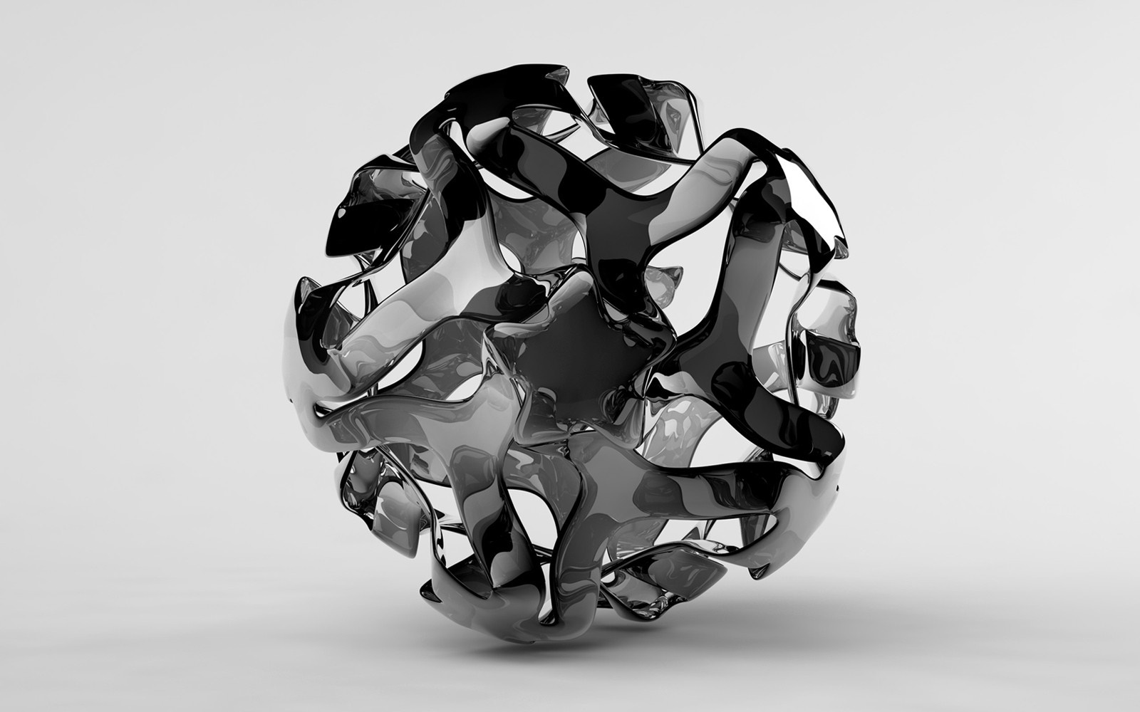 Abstract black and white sculpture HD Wallpaper