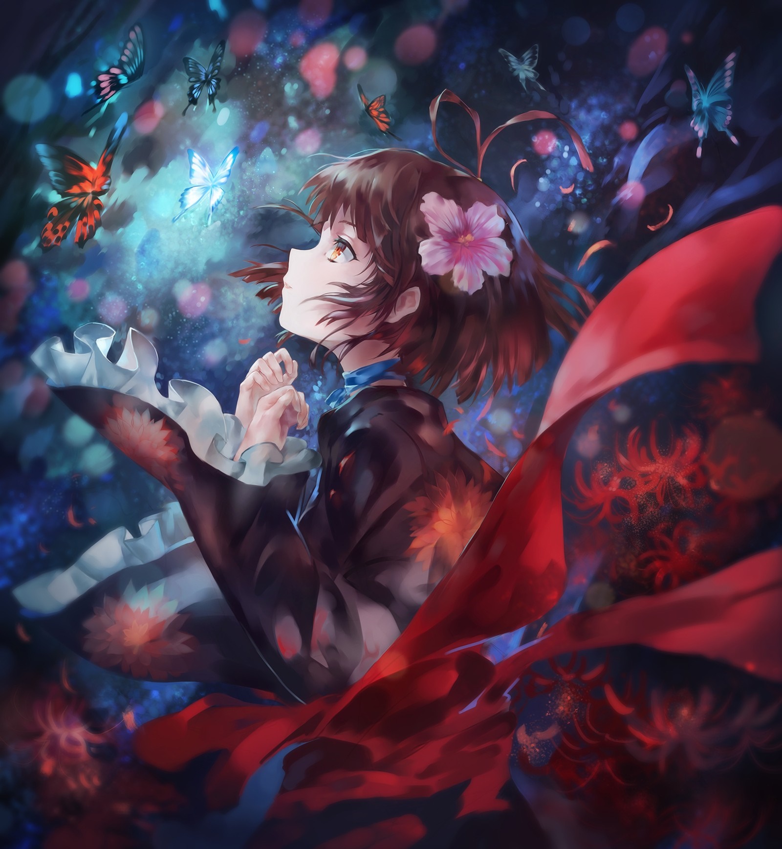 Mumei from Kabaneri of the Iron Fortress with butterflies HD Wallpaper