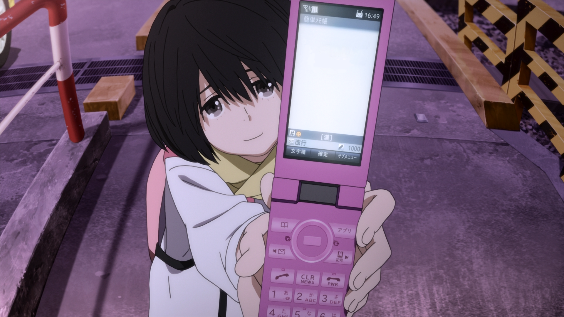 Naruse Jun from The Anthem of the Heart holding a phone HD Wallpaper