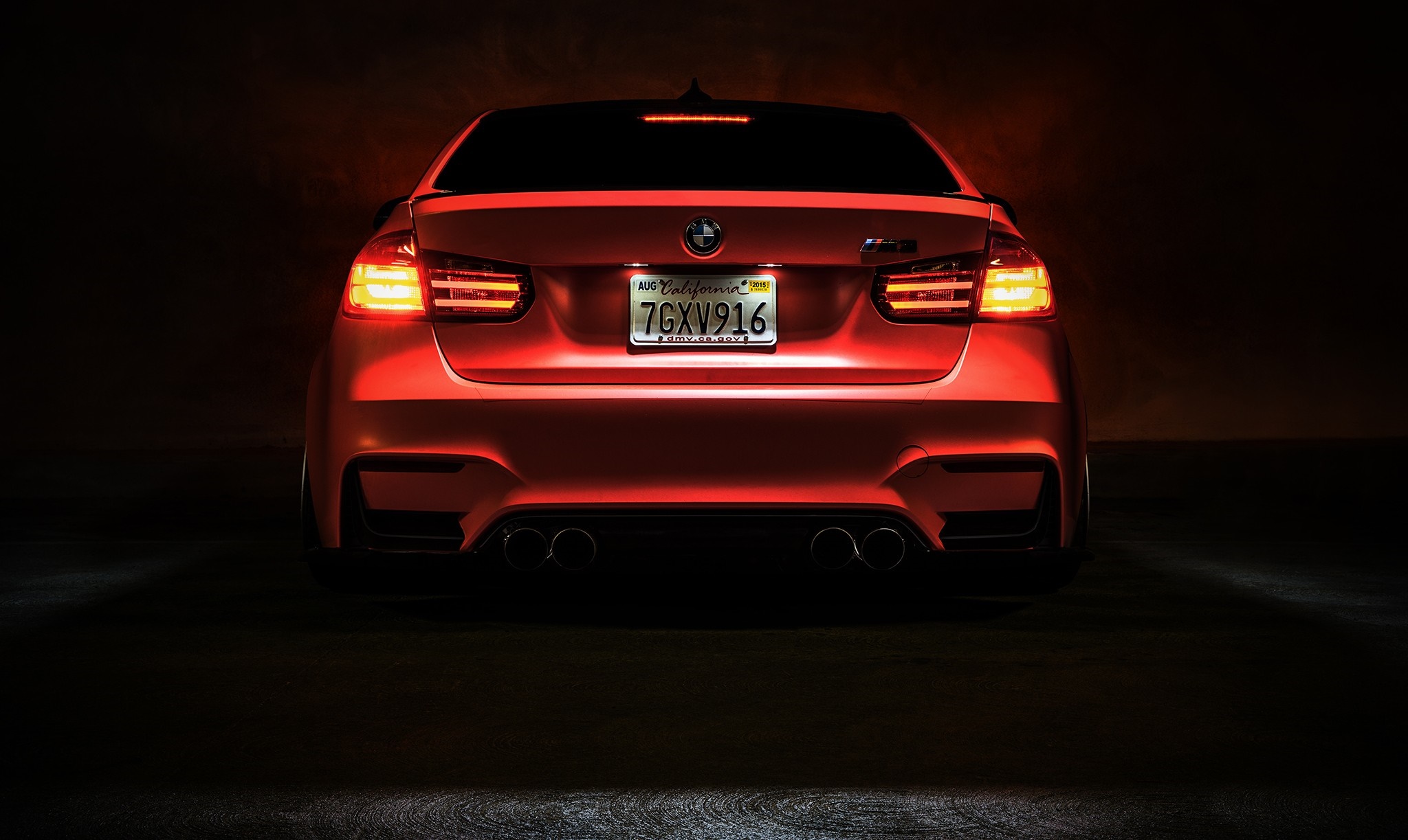 Red BMW M3 Coupe with California License Plate HD Wallpaper