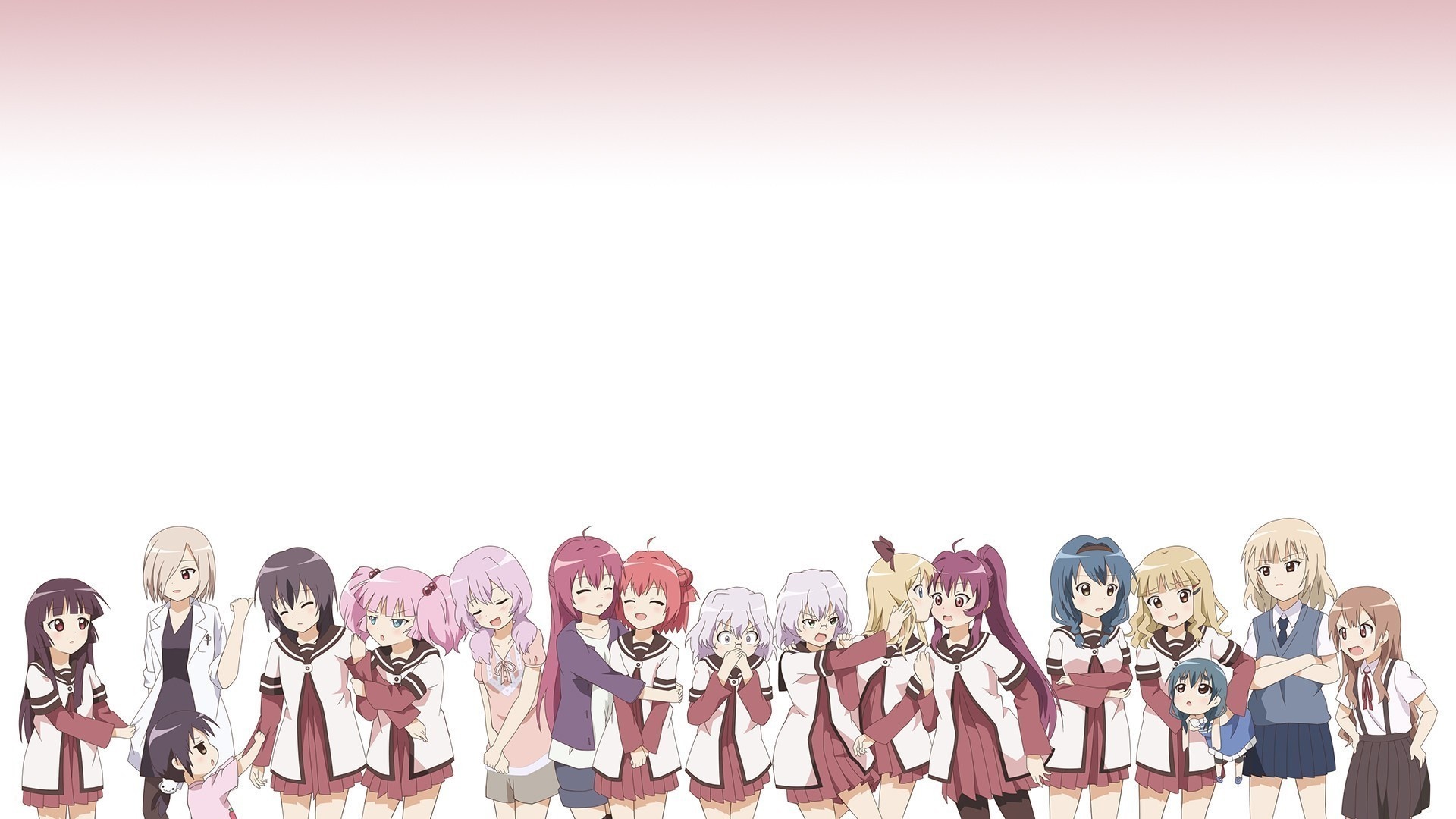 Group of girls from Yuru Yuri HD Wallpaper