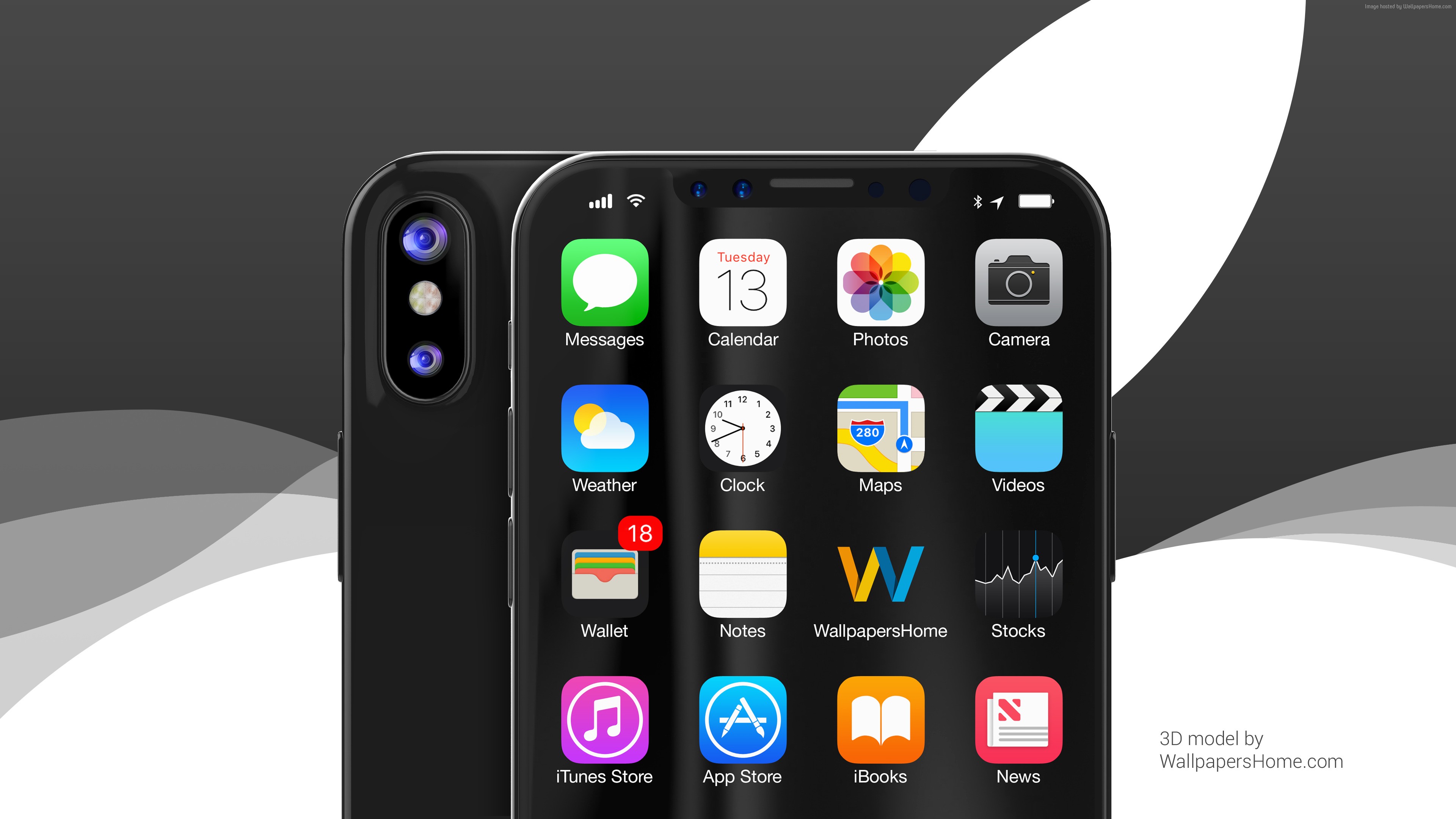 iPhone X 4K Black HD Wallpaper