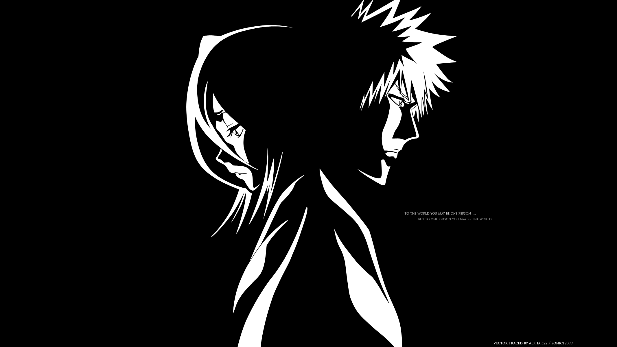 Ichigo and Rukia from Bleach HD Wallpaper