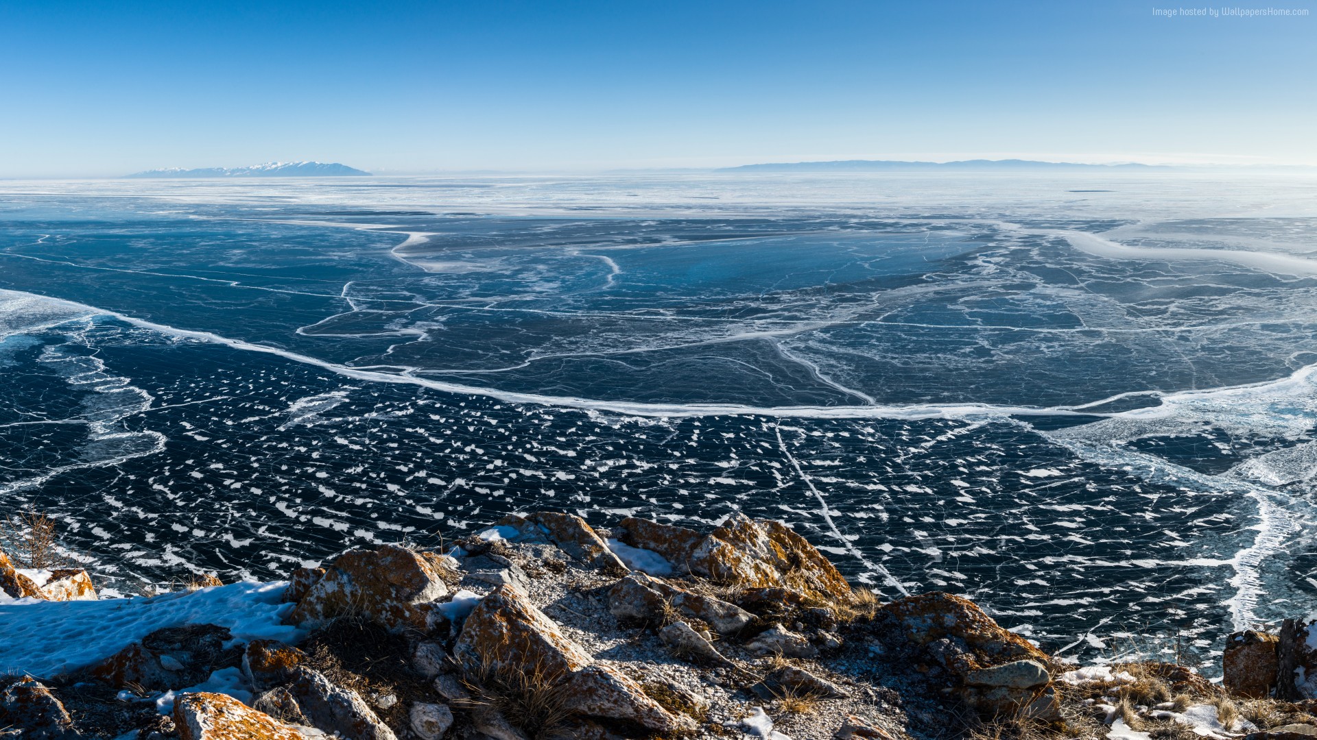 8k, ice, Lake Baikal HD Wallpaper
