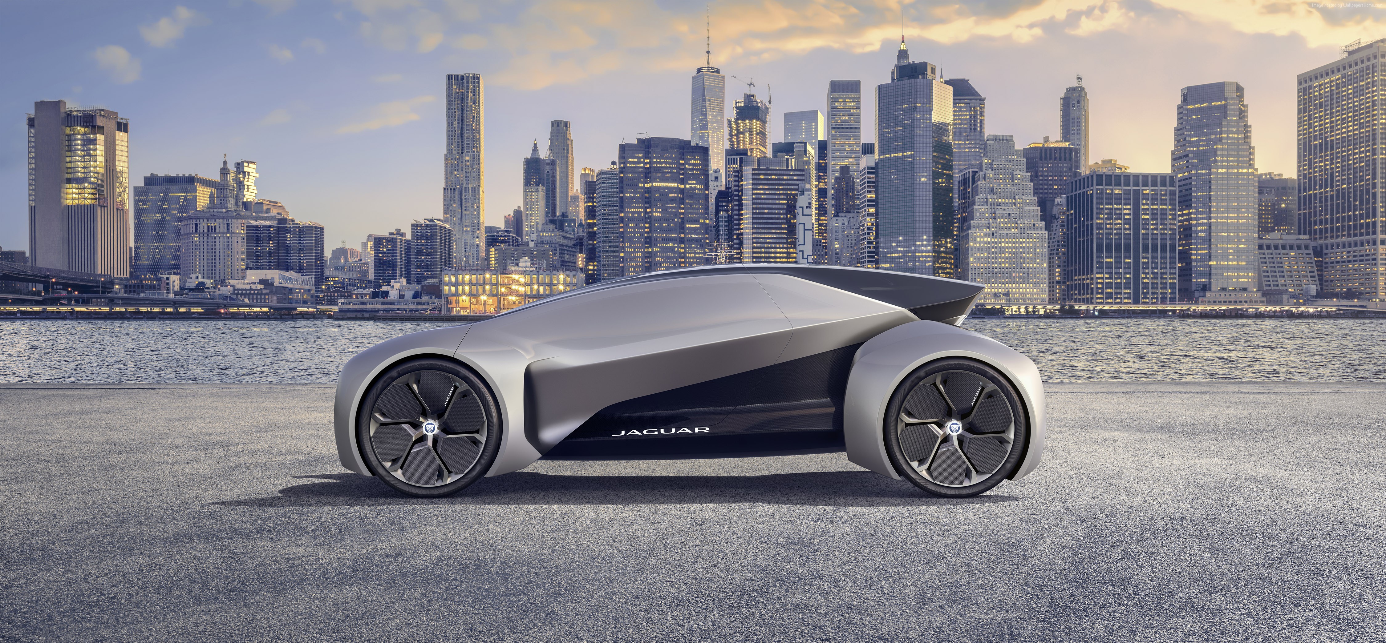 Jaguar Future-Type electric car 4K HD Wallpaper