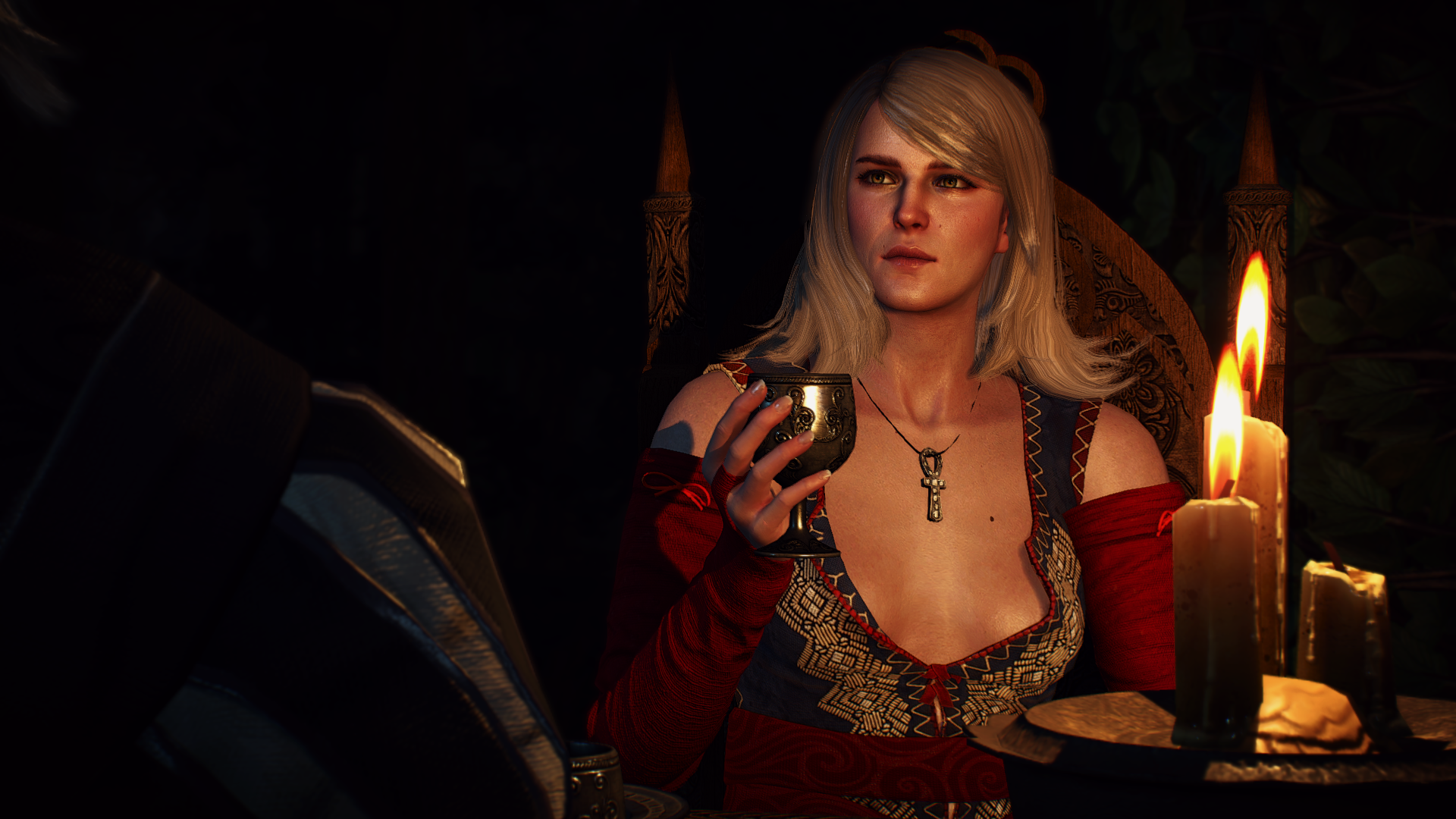 Ciri from The Witcher 3 Wild Hunt holding a goblet HD Wallpaper
