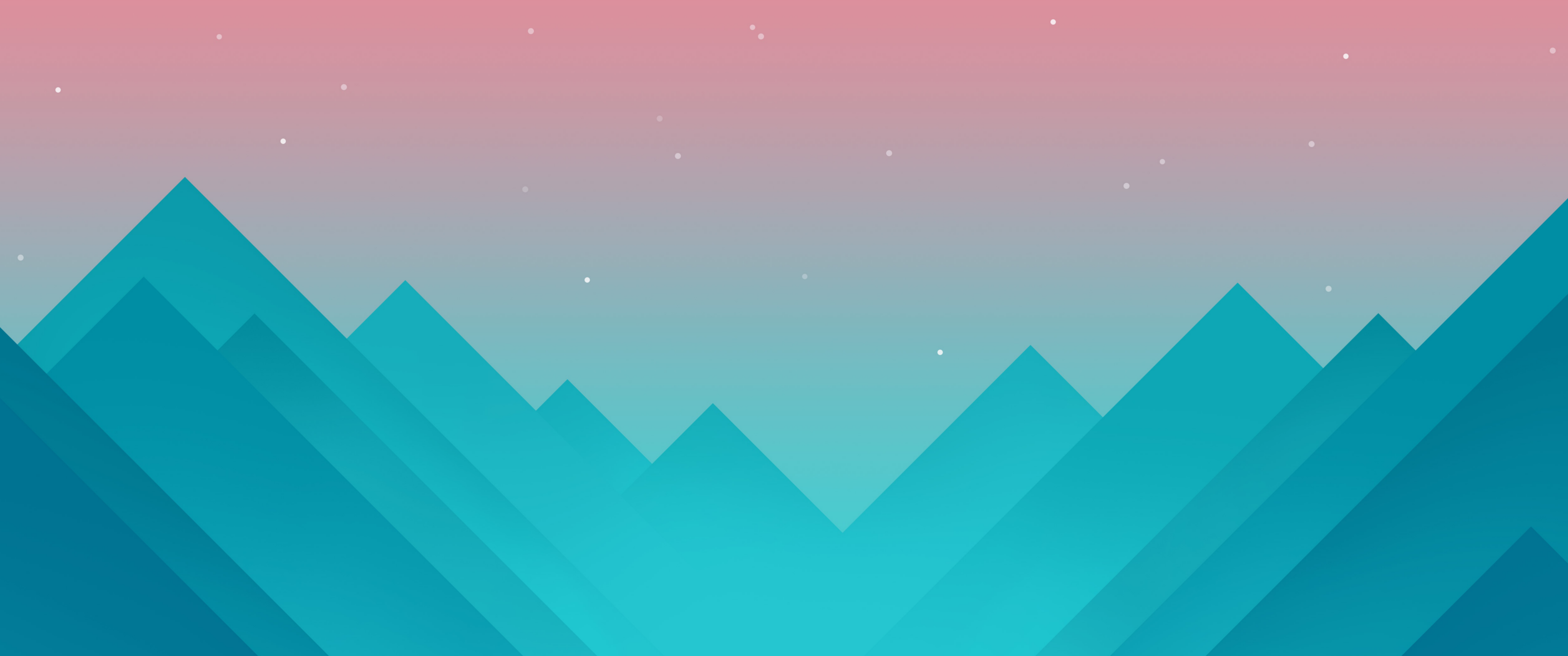 Minimalist mountain range with gradient sky HD Wallpaper