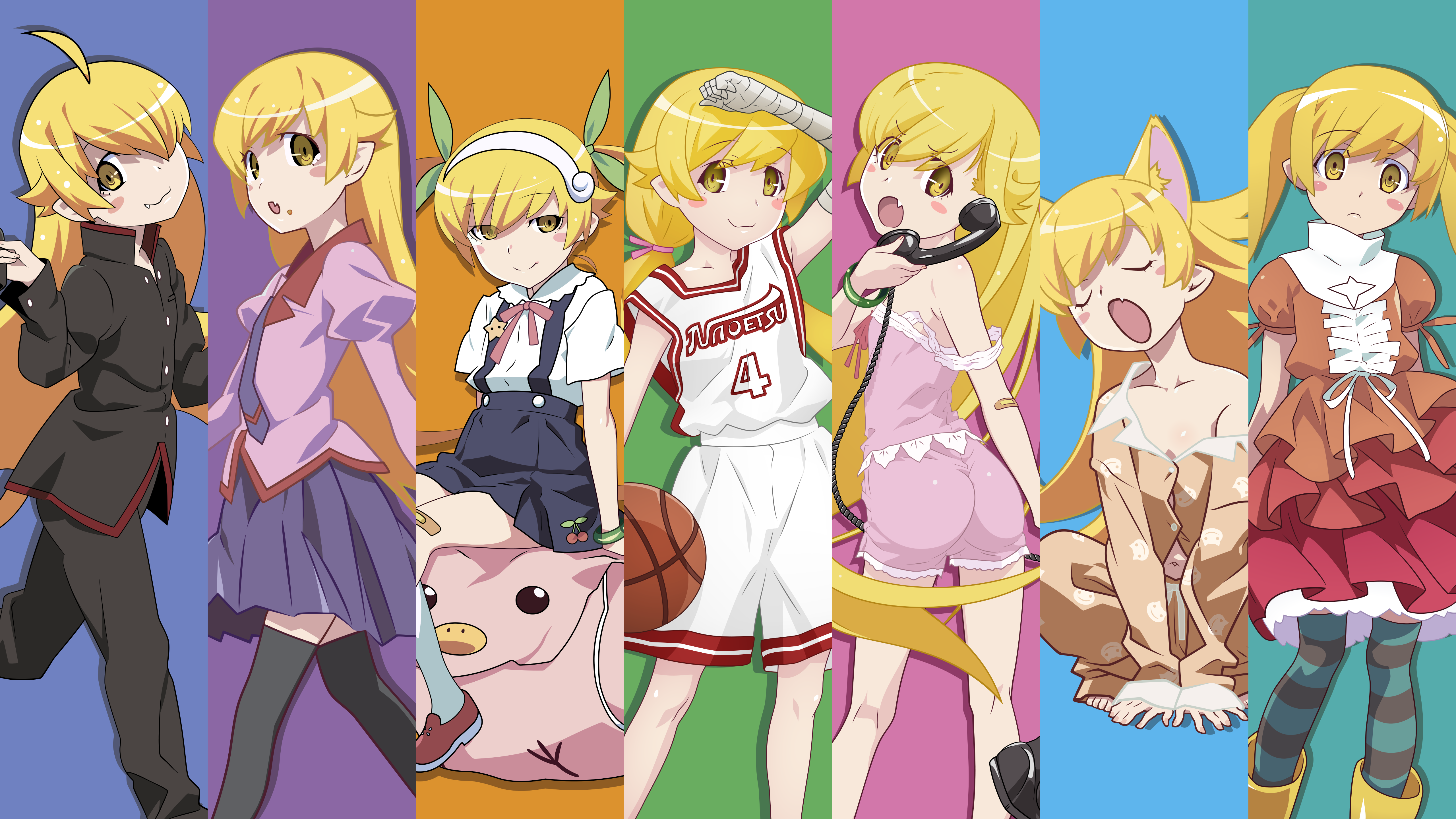 Oshino Shinobu from Monogatari Series HD Wallpaper
