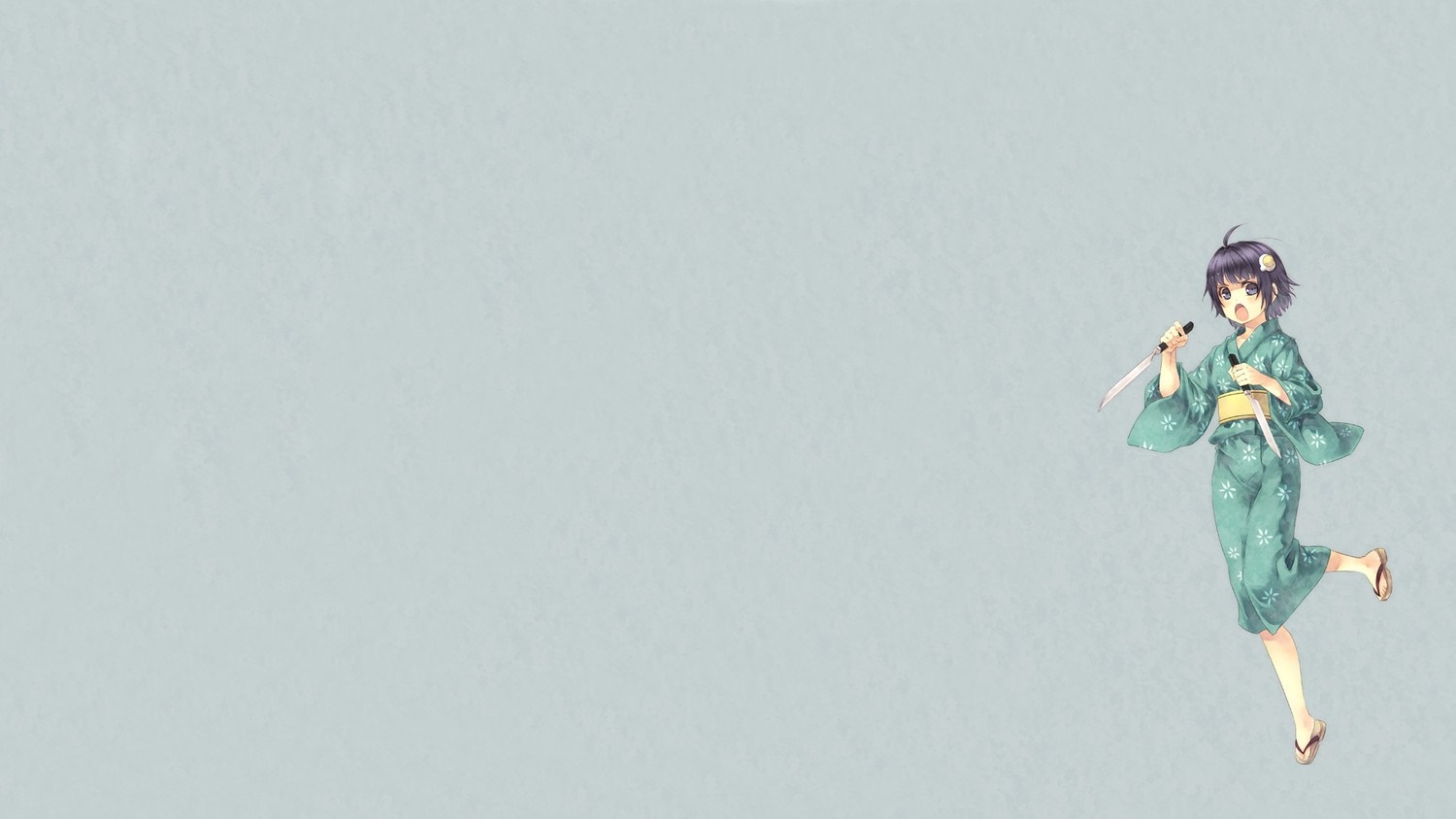 Araragi Tsukihi from Monogatari Series with knives HD Wallpaper