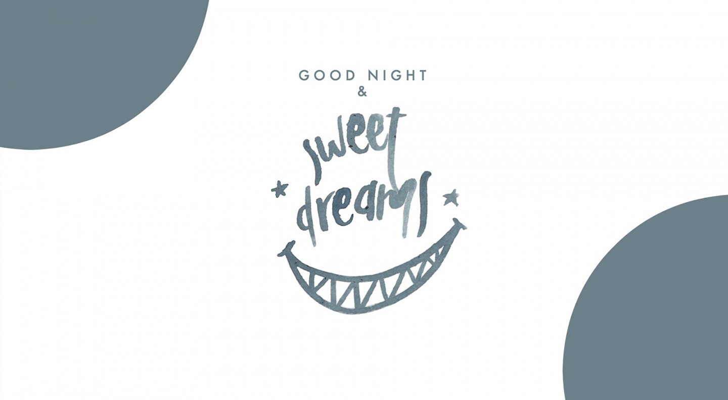 Good Night & Sweet Dreams Text HD Wallpaper