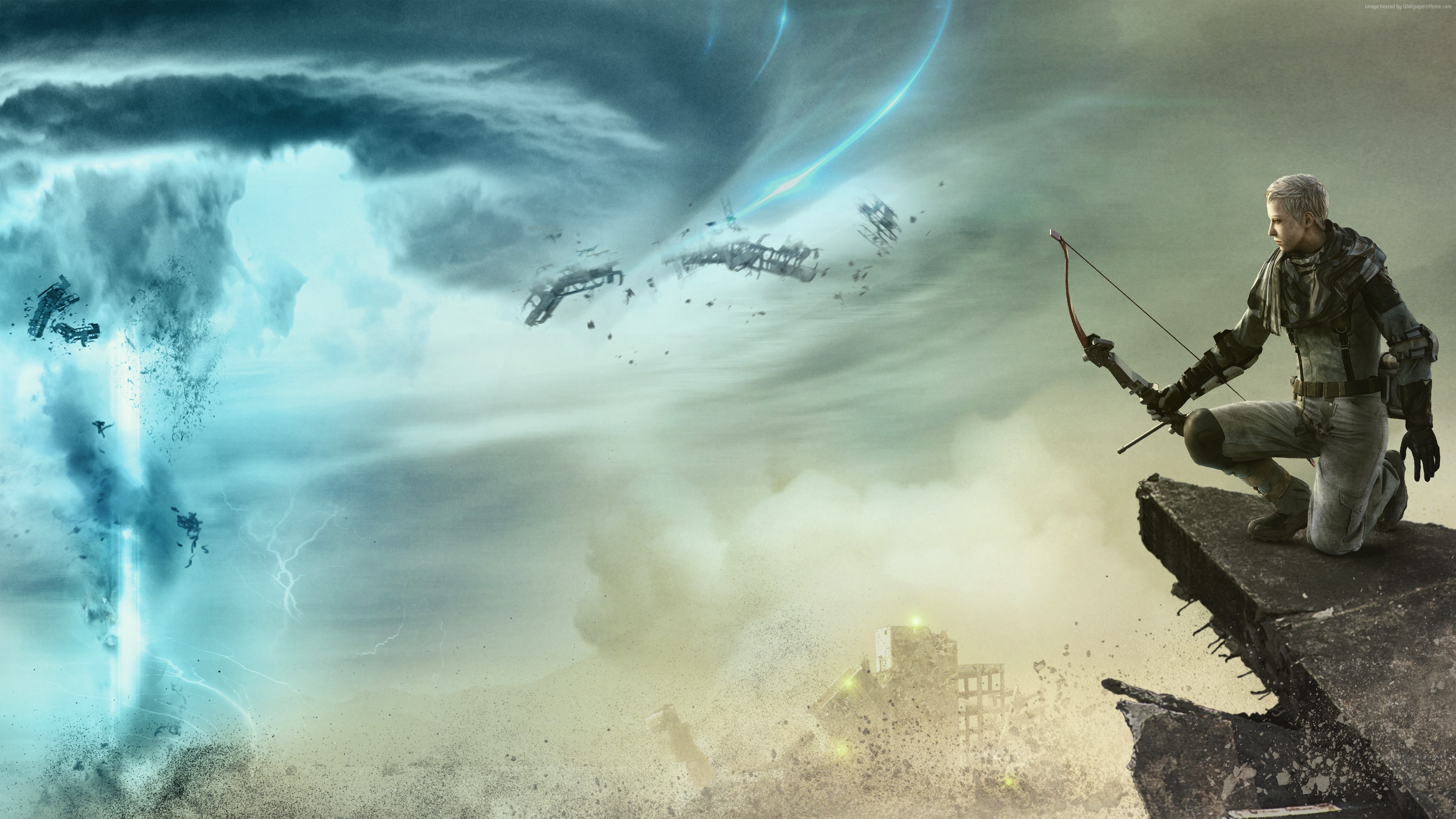 Man with bow and arrow in Metal Gear Survive HD Wallpaper