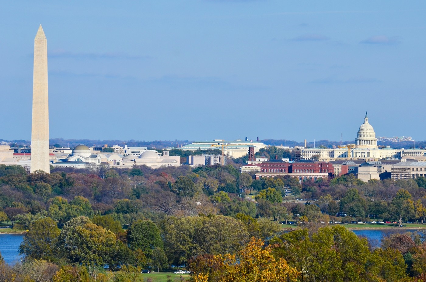 Washington Monument and Capitol Building cityscape HD Wallpaper