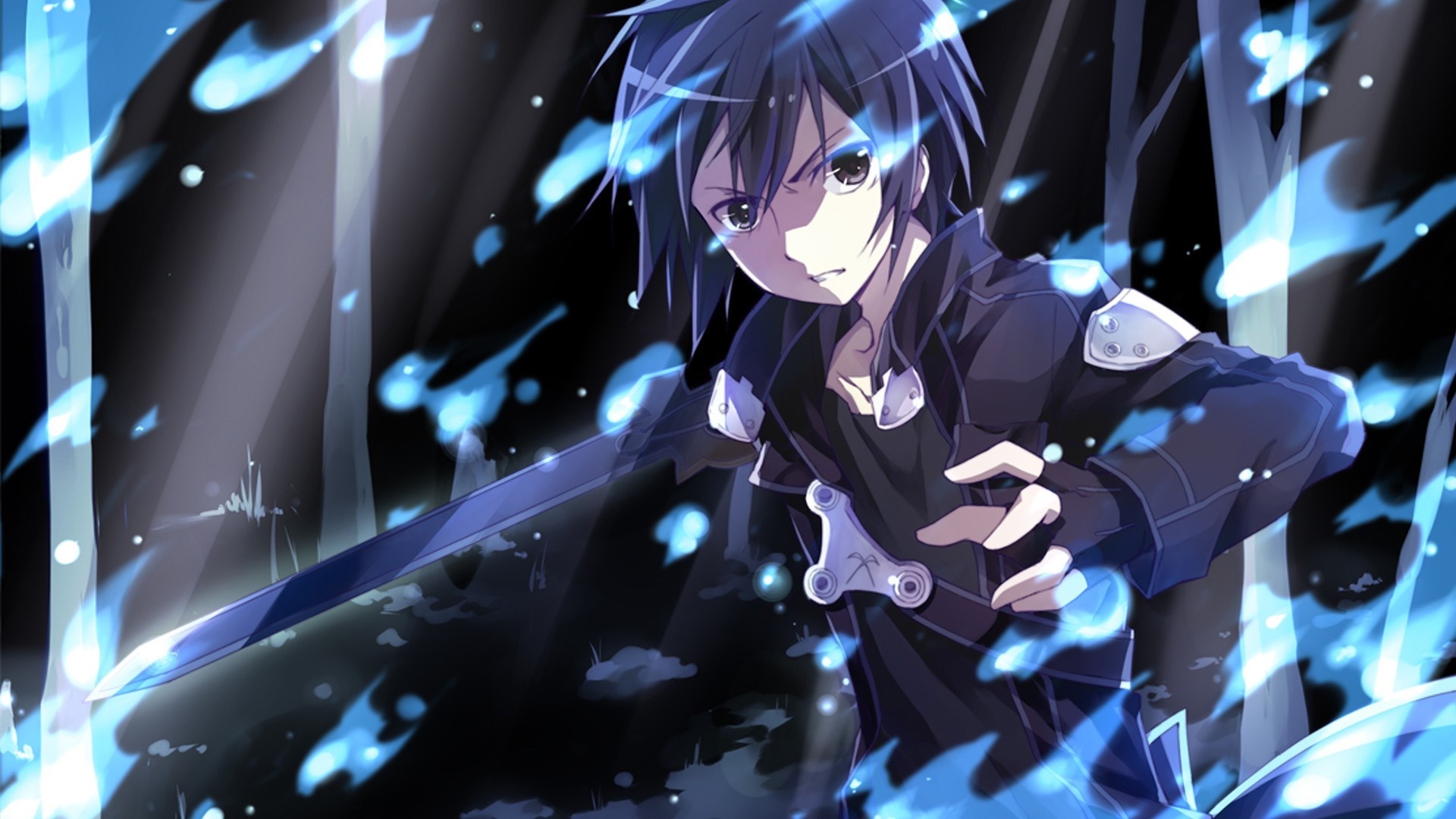 Kirigaya Kazuto from Sword Art Online with a sword HD Wallpaper