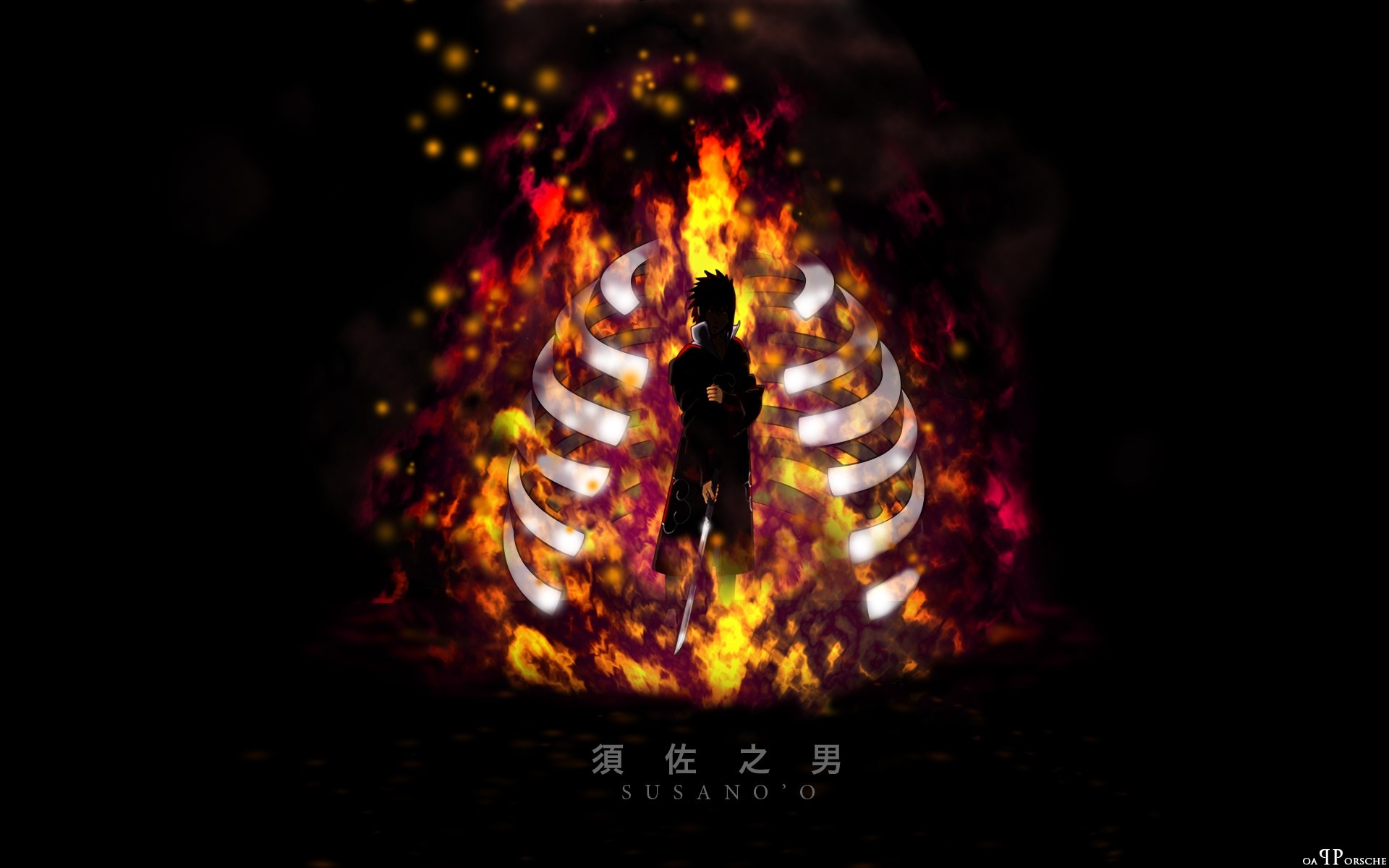 Uchiha Sasuke from Naruto Shippuden with Susano'o HD Wallpaper