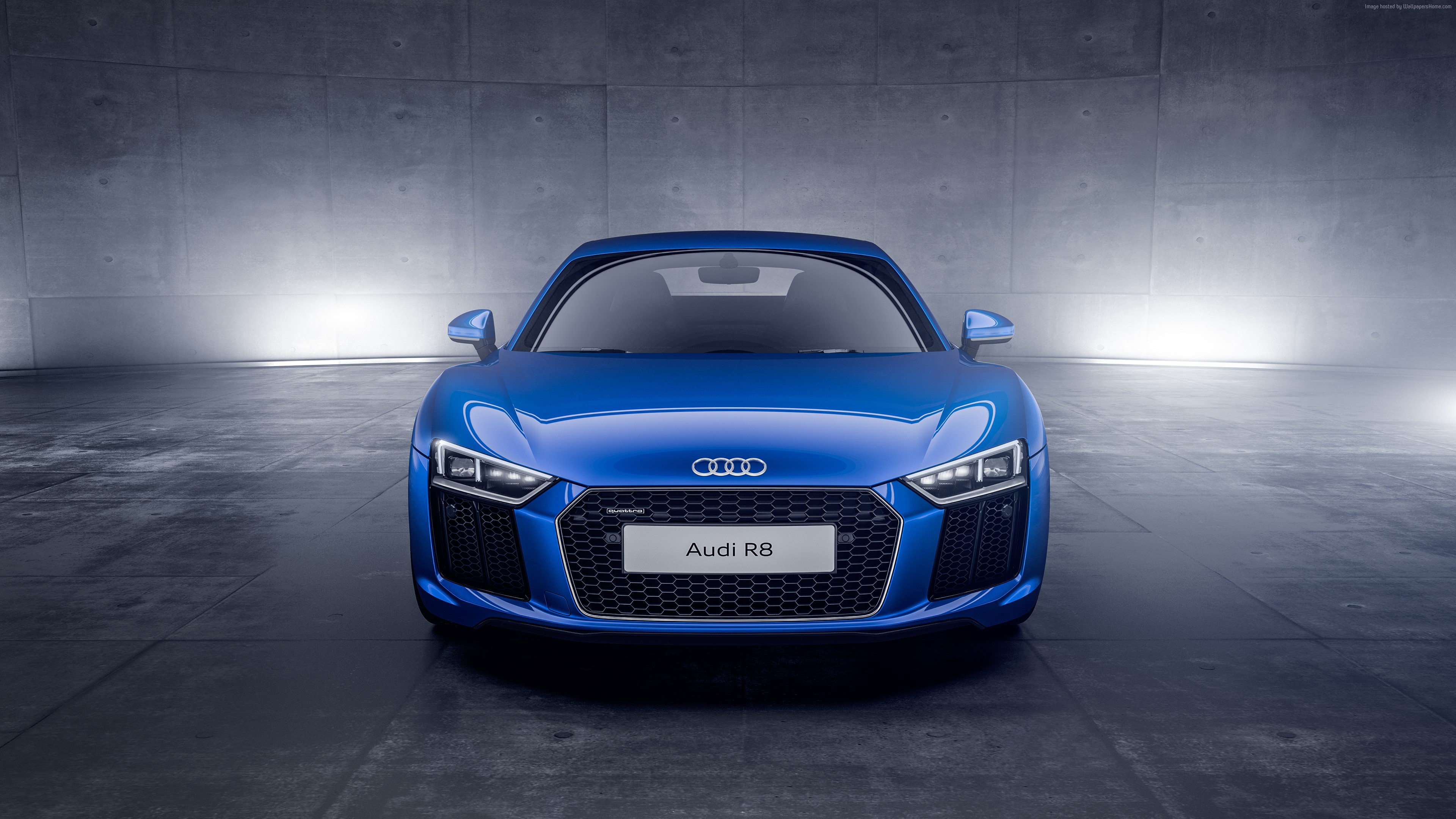 Blue Audi R8 4K HD Wallpaper