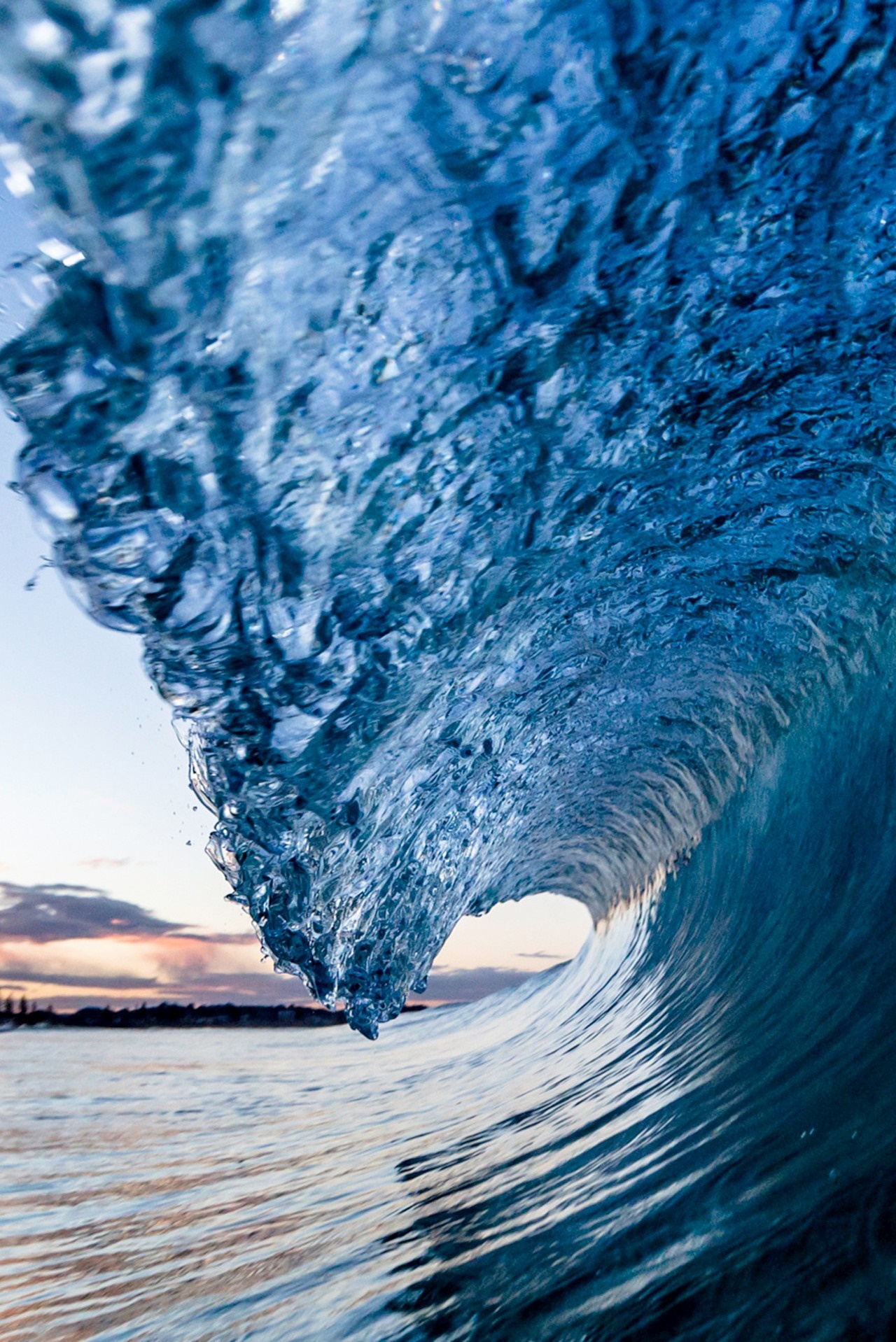 Inside a crashing ocean wave HD Wallpaper