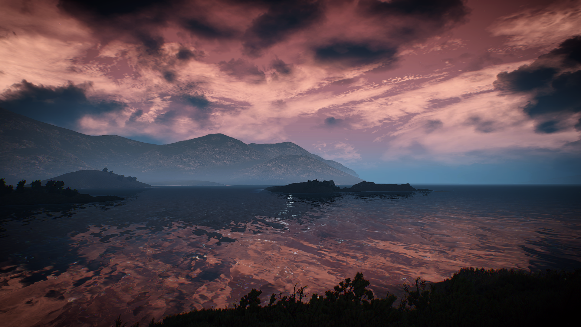 The Witcher 3 Wild Hunt: Sunset over a rocky coast HD Wallpaper
