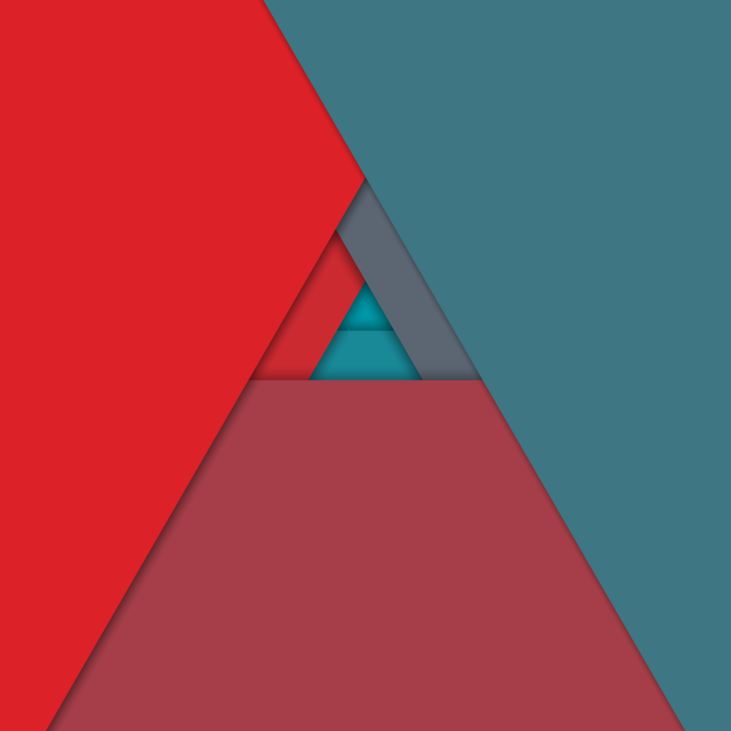 Material design abstract shapes with red, blue, and gray colors HD Wallpaper