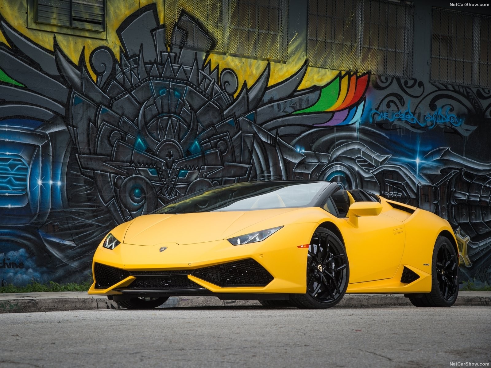 Yellow Lamborghini Huracan Spyder Convertible HD Wallpaper