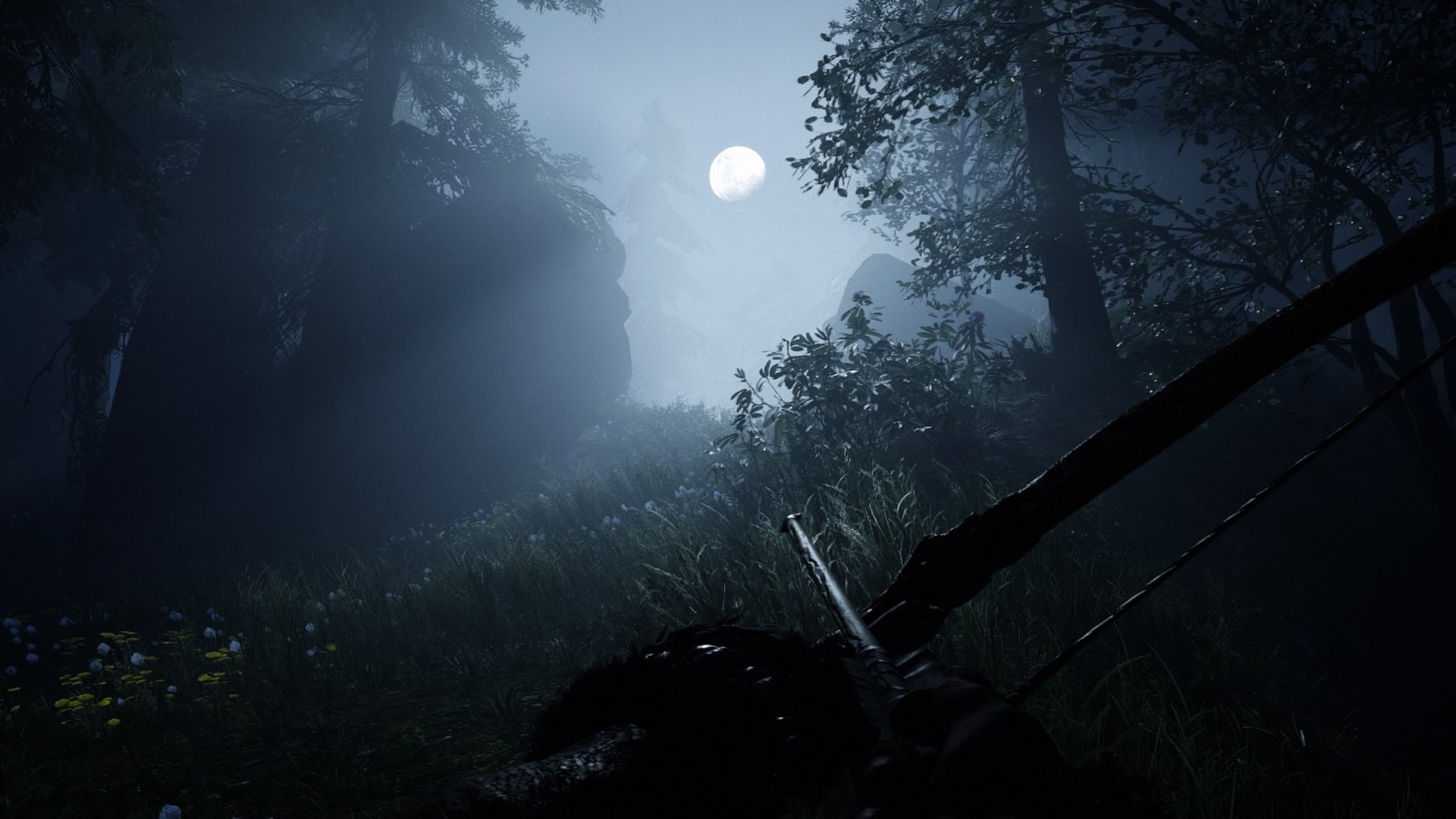 Far Cry Primal screenshot with moonlight and fog HD Wallpaper