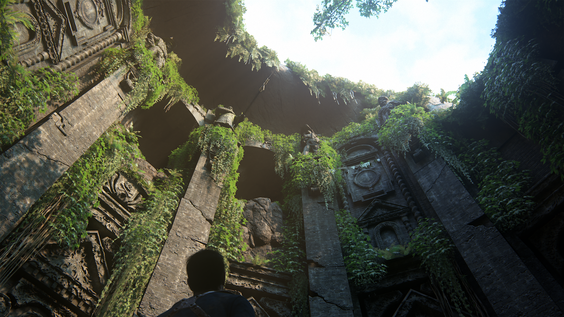 Nathan Drake from Uncharted 4: A Thief's End in ancient ruins HD Wallpaper