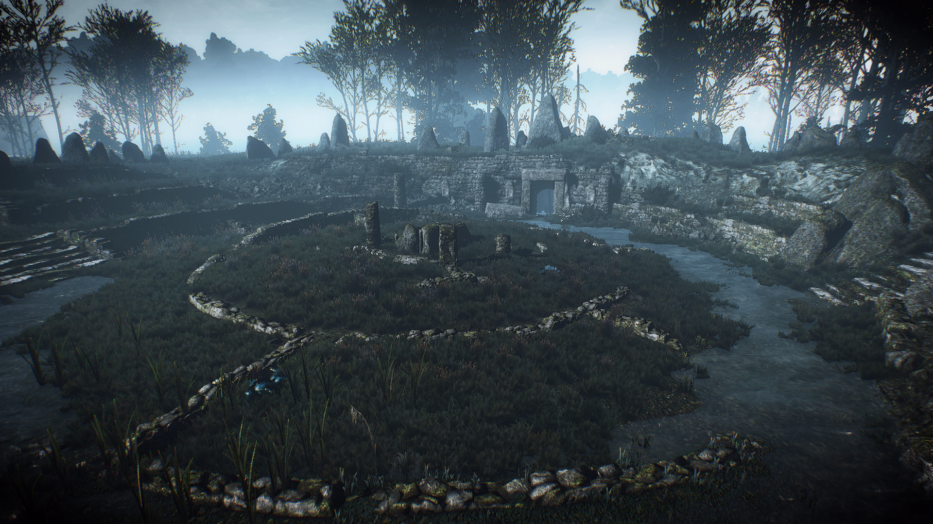 The Witcher 3 Wild Hunt screenshot of ancient stone ruins HD Wallpaper