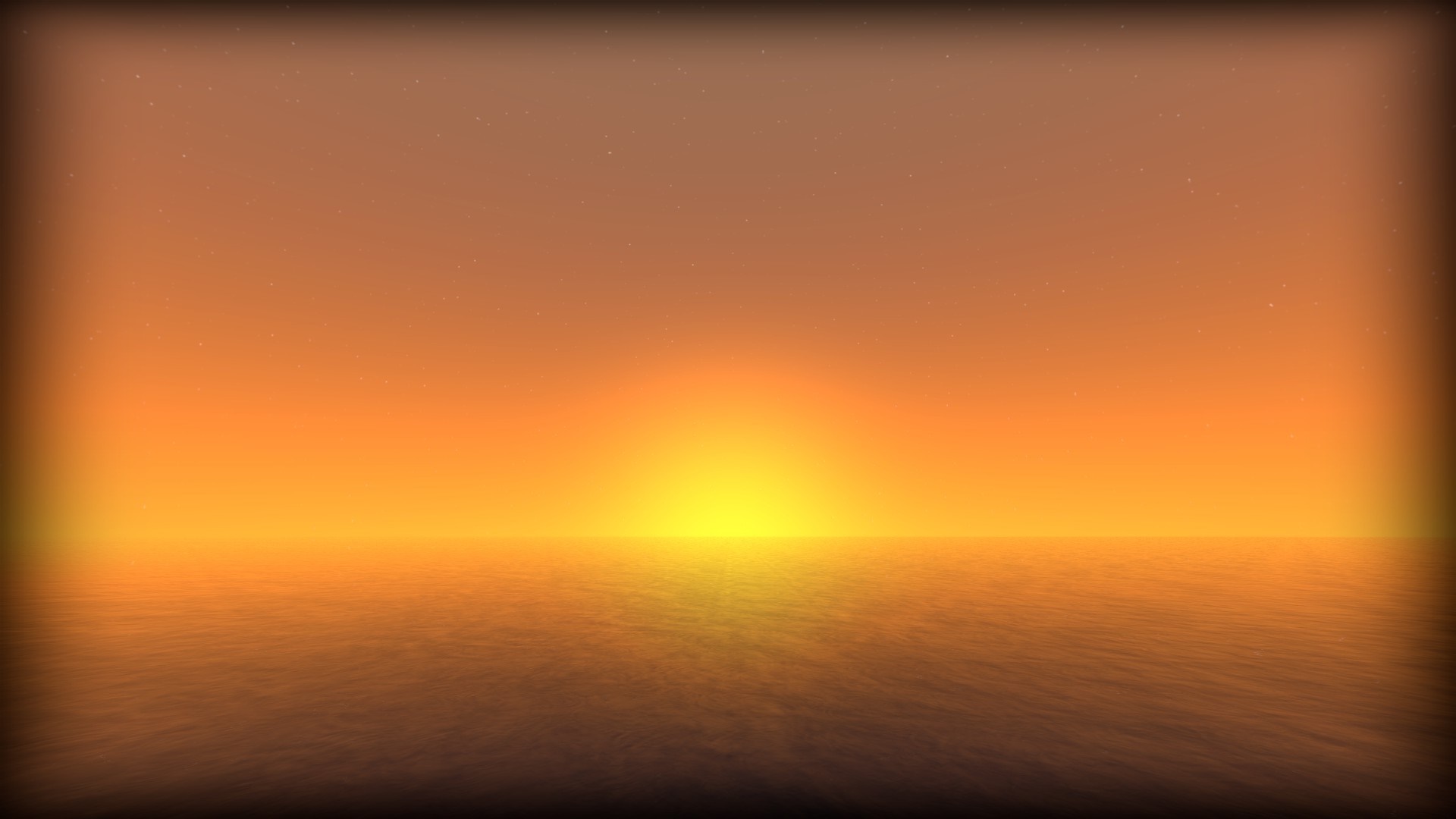 Sunset over the ocean with reflection HD Wallpaper