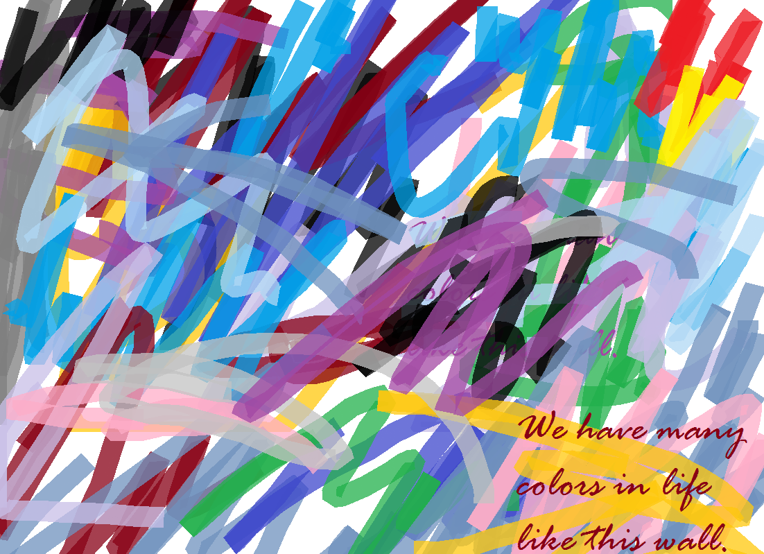 Abstract colorful scribbles with a quote HD Wallpaper
