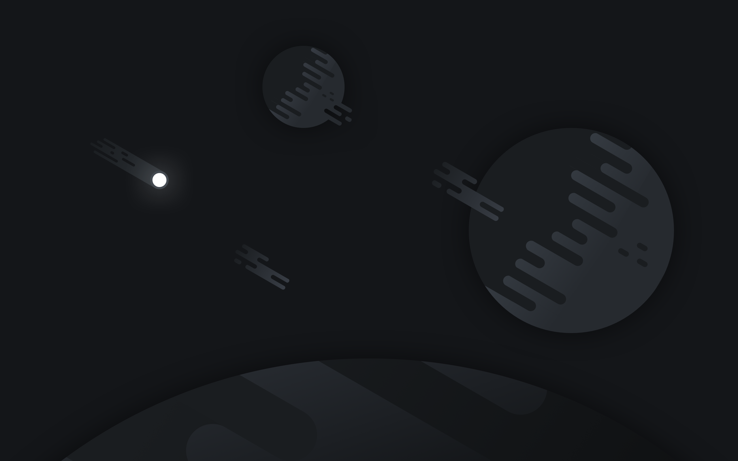 Planets and comets in dark space HD Wallpaper