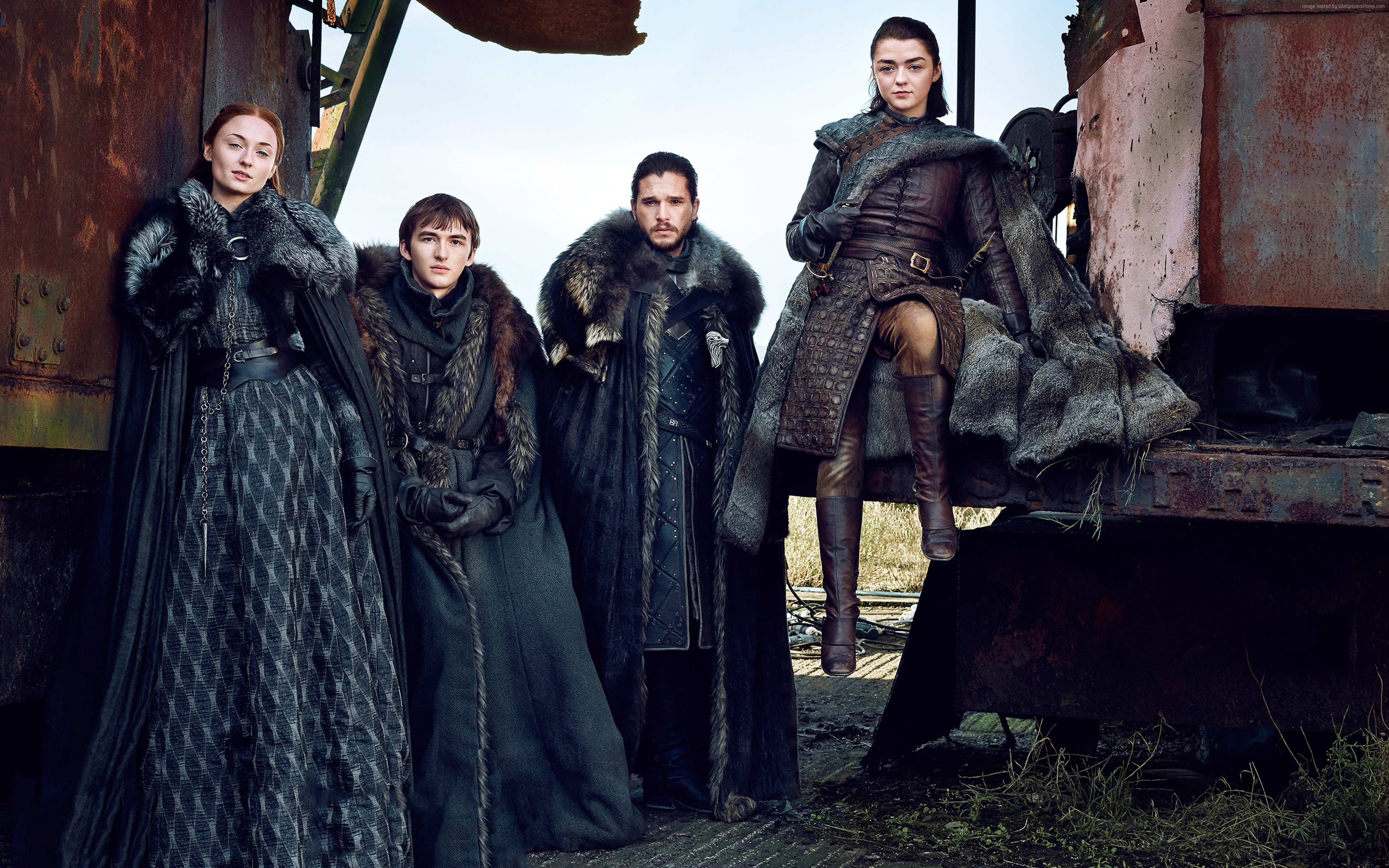 Game of Thrones: Sansa, Bran, Jon, and Arya Stark HD Wallpaper
