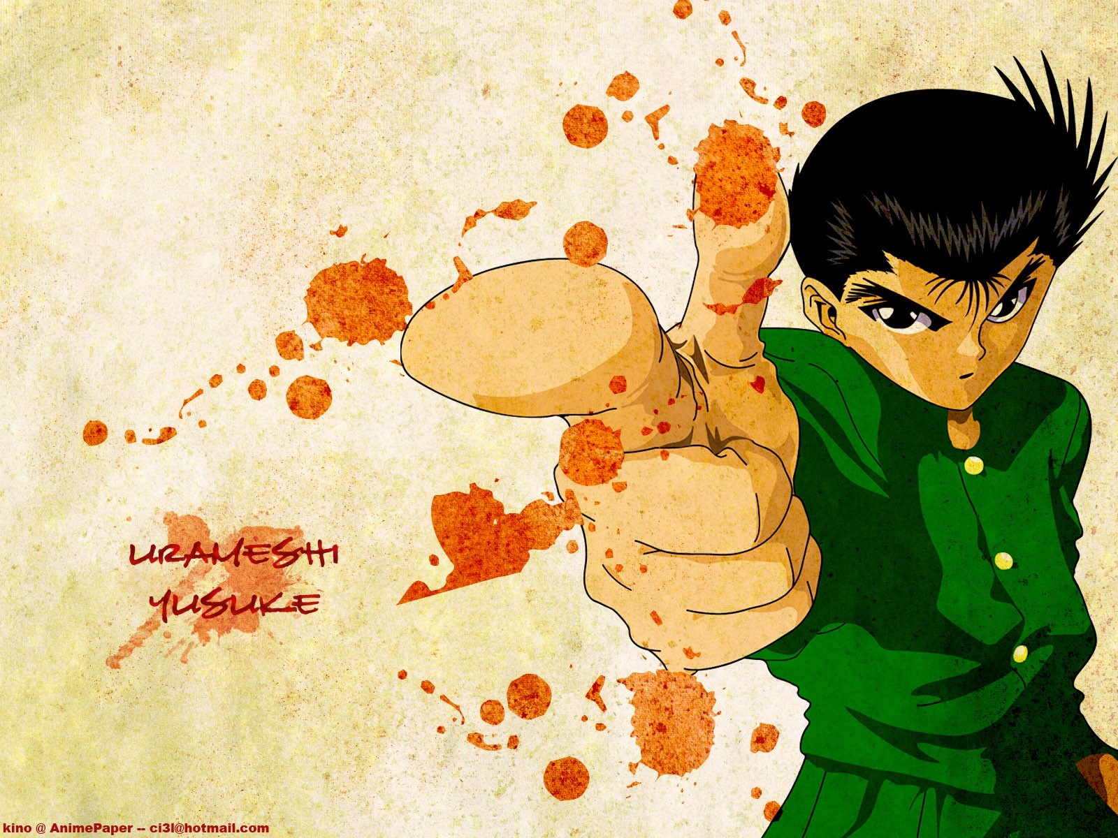 Yusuke Urameshi from Yu Yu Hakusho HD Wallpaper