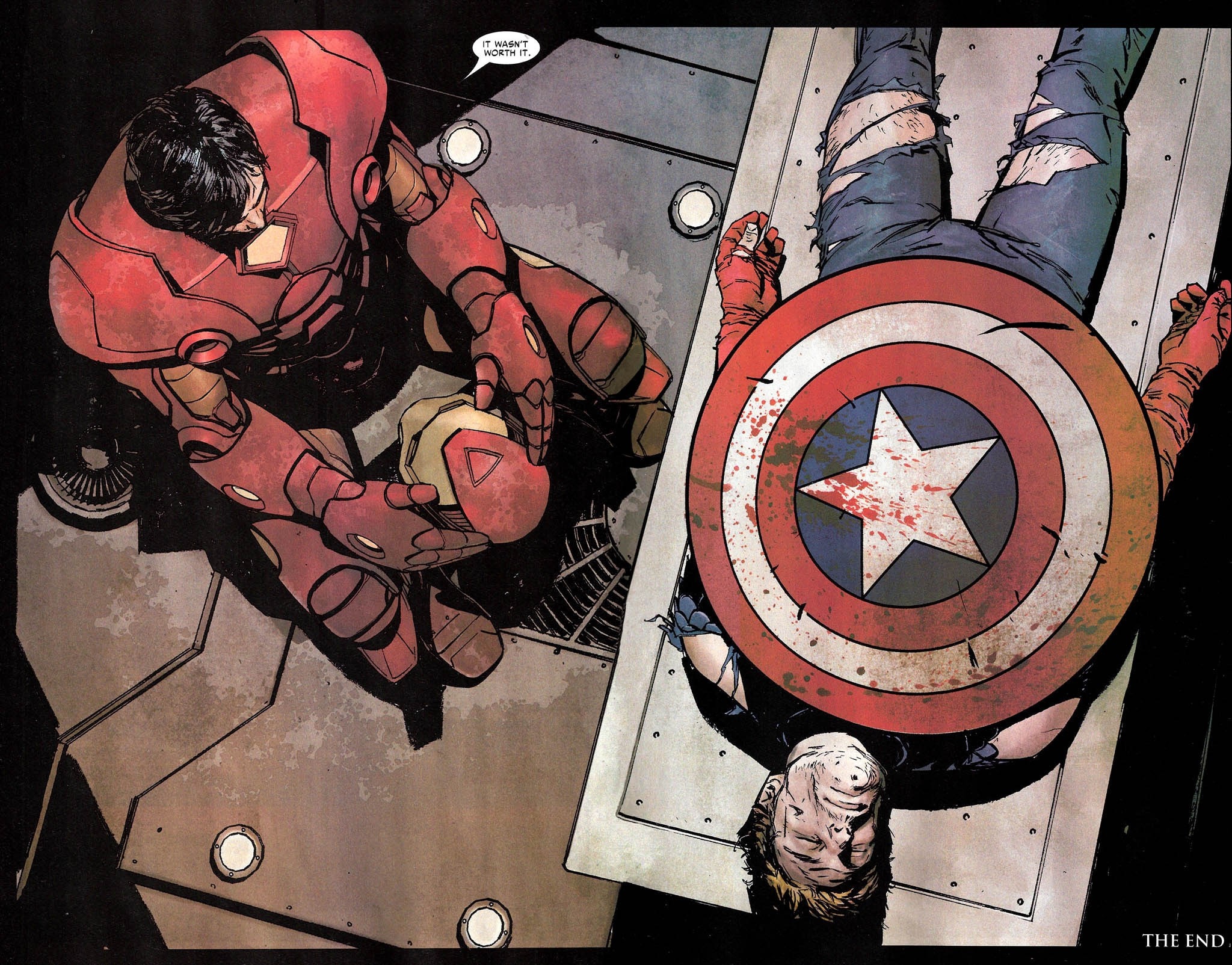 Iron Man and Captain America in Marvel Comics HD Wallpaper