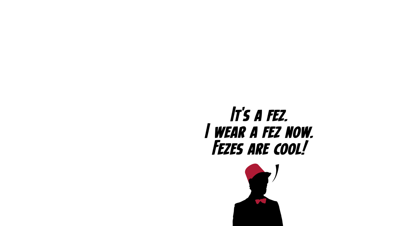 The Eleventh Doctor from Doctor Who wearing a fez HD Wallpaper