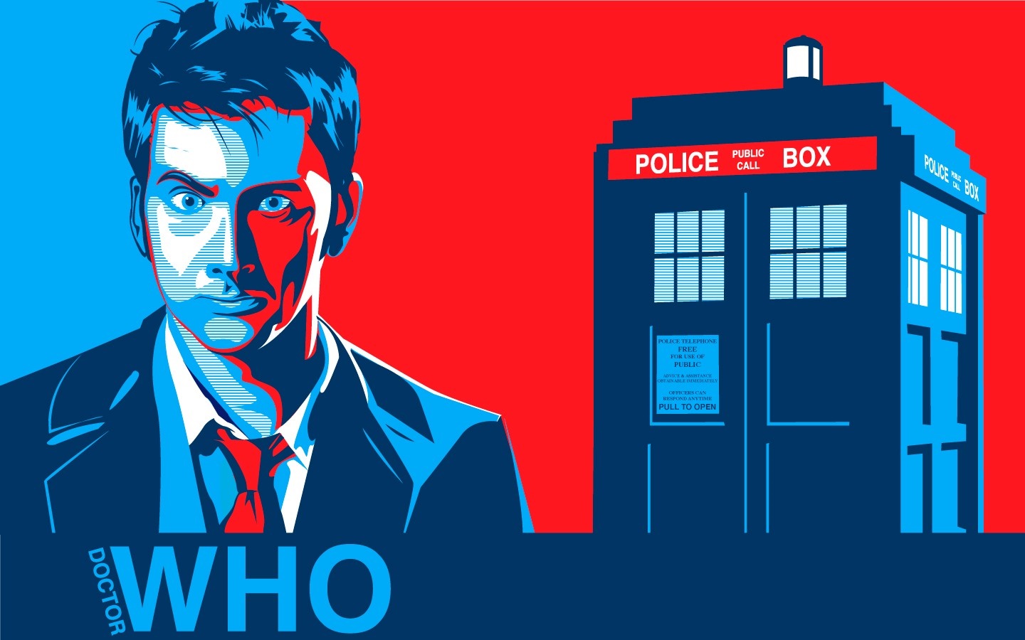 Doctor Who and the TARDIS HD Wallpaper