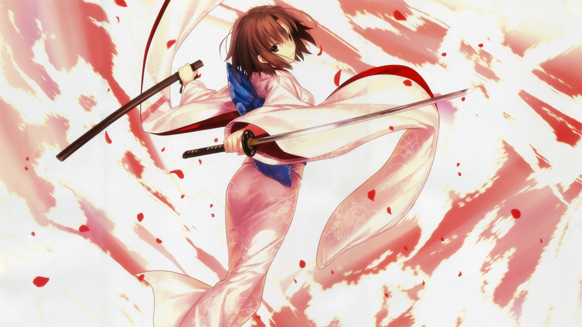 Shiki Ryougi from Kara no Kyoukai with a katana HD Wallpaper