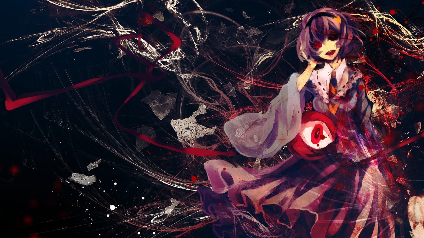 Satori Komeiji from Touhou Project HD Wallpaper