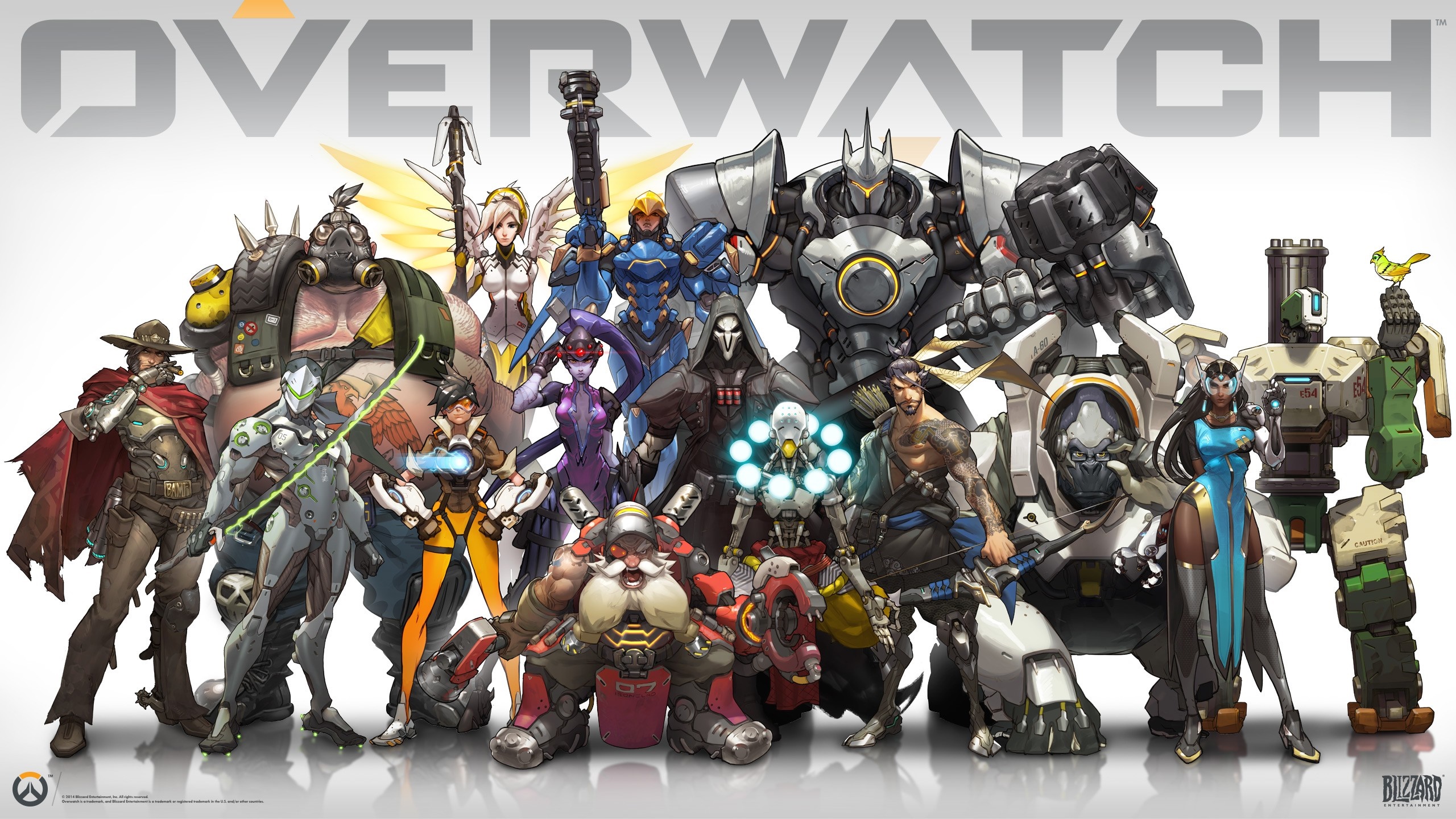 Overwatch characters lineup by Blizzard Entertainment HD Wallpaper