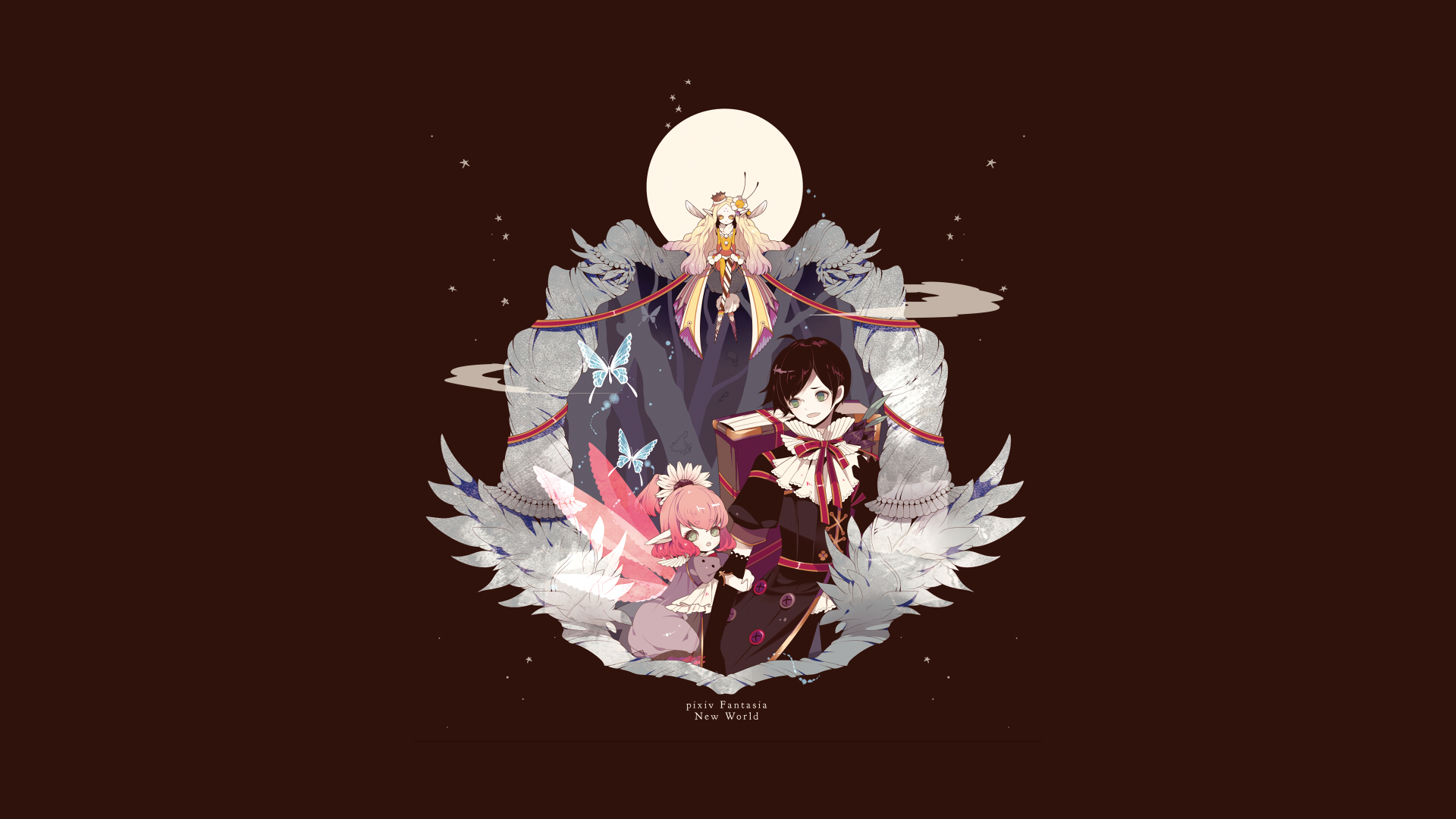 Pixiv Fantasia New World illustration with anime characters HD Wallpaper