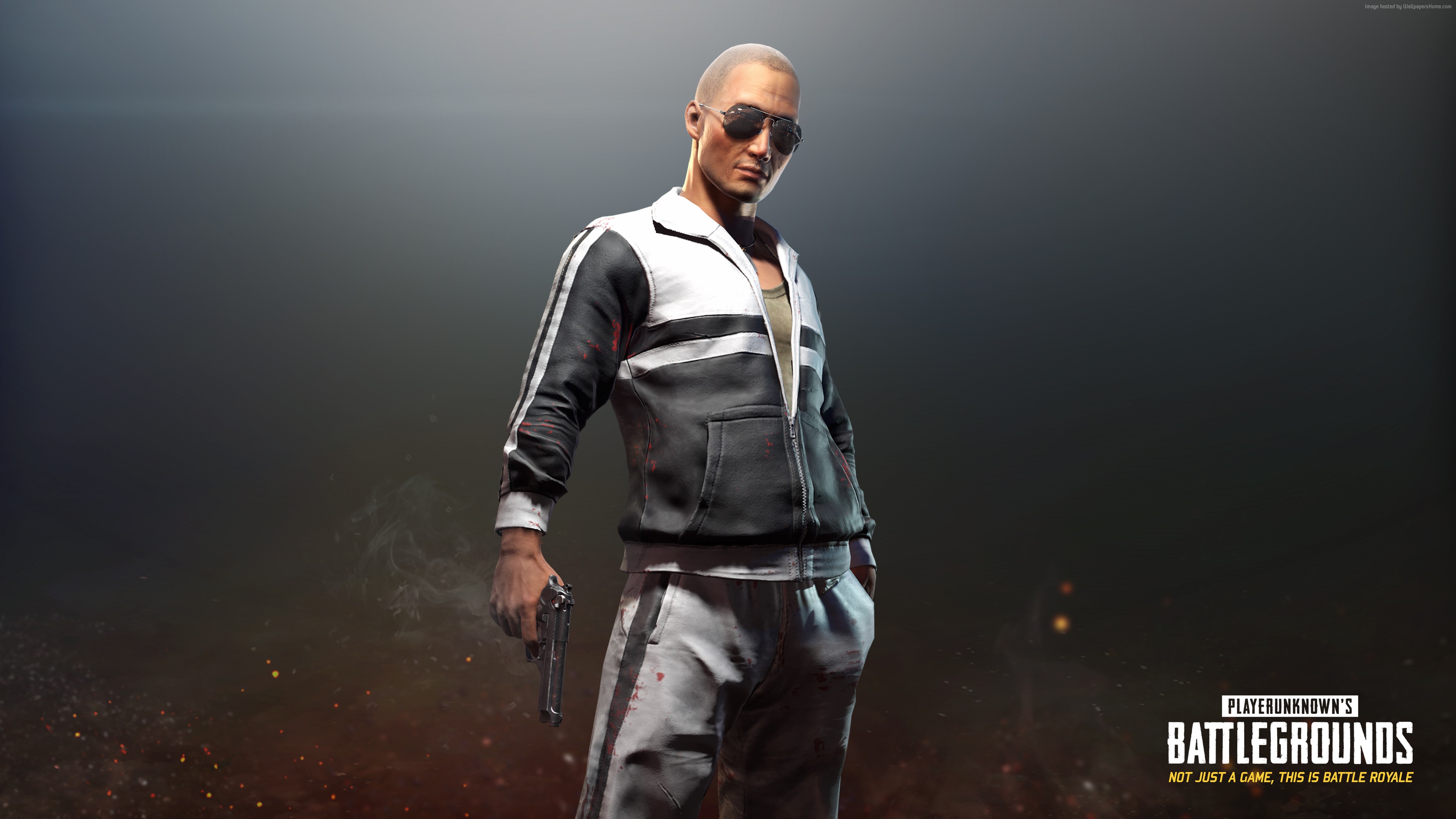 Playerunknown's Battlegrounds character with gun HD Wallpaper