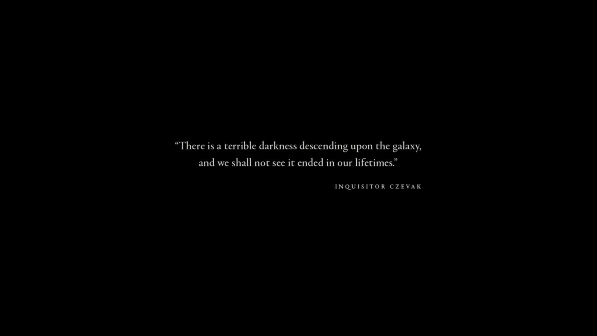 Inquisitor Czevak quote from Dawn of War 3 HD Wallpaper