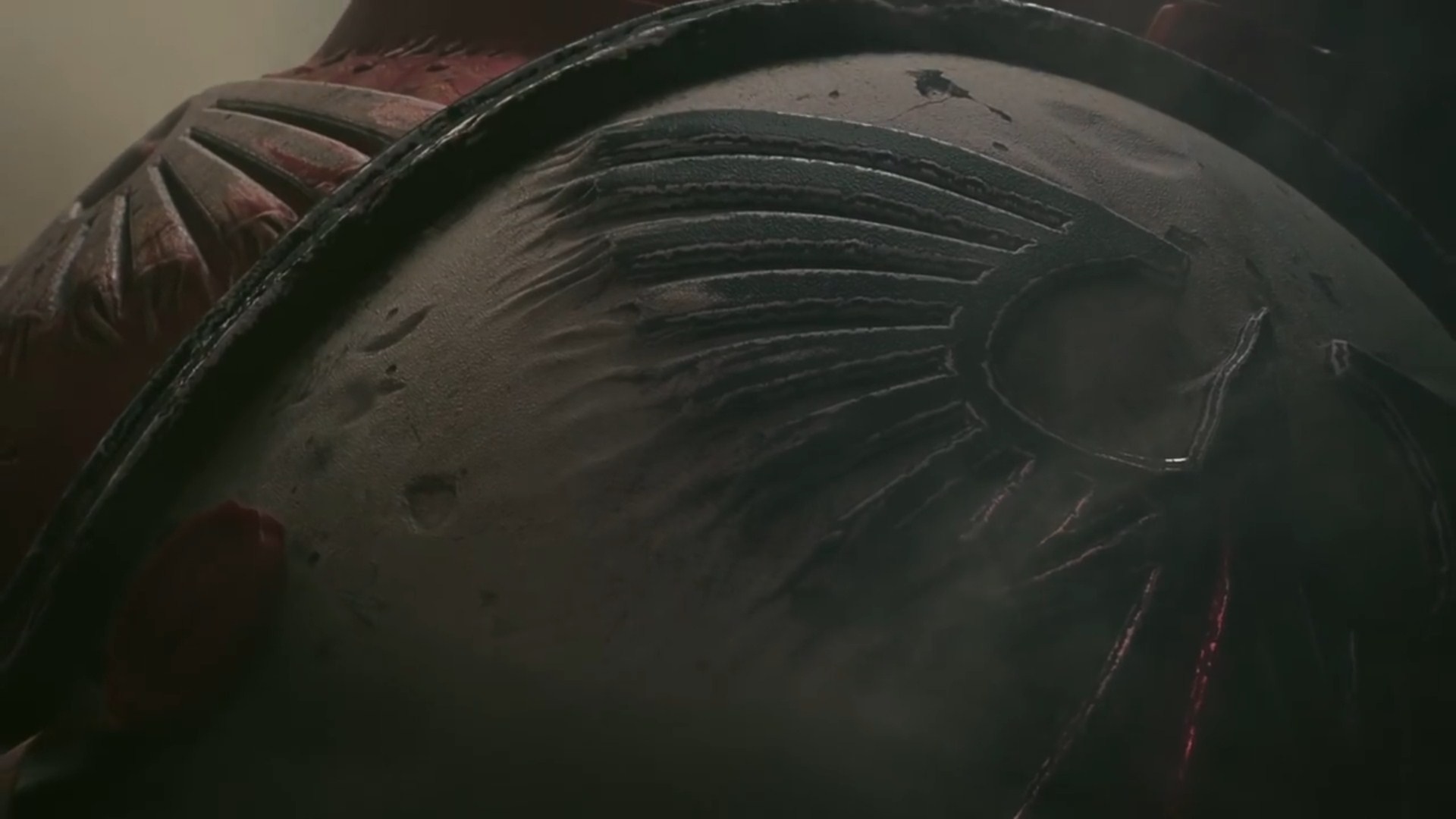 Close up of a Warhammer 40,000 character's armor HD Wallpaper