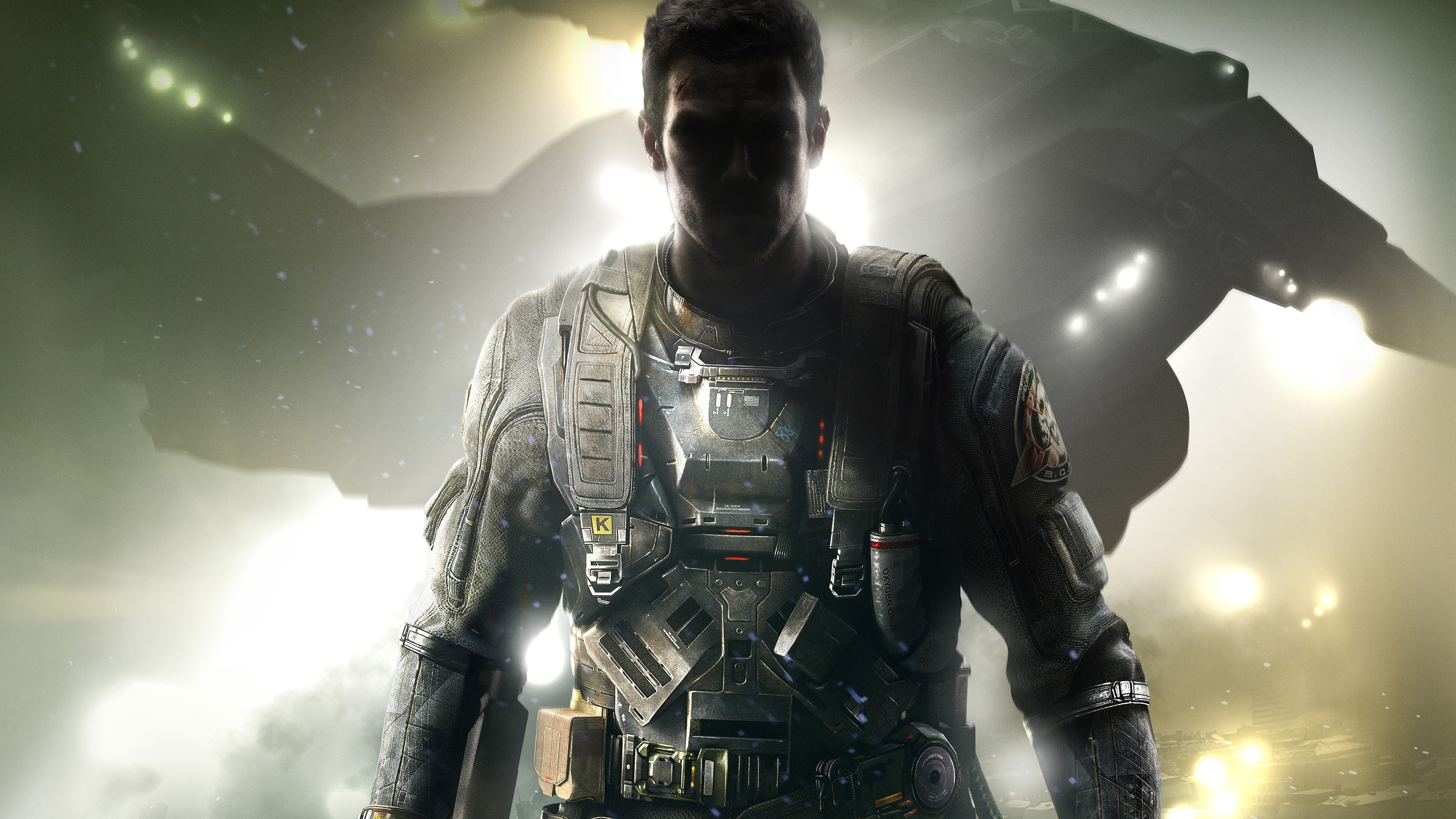 Soldier from Call of Duty Infinite Warfare in front of a spaceship HD Wallpaper