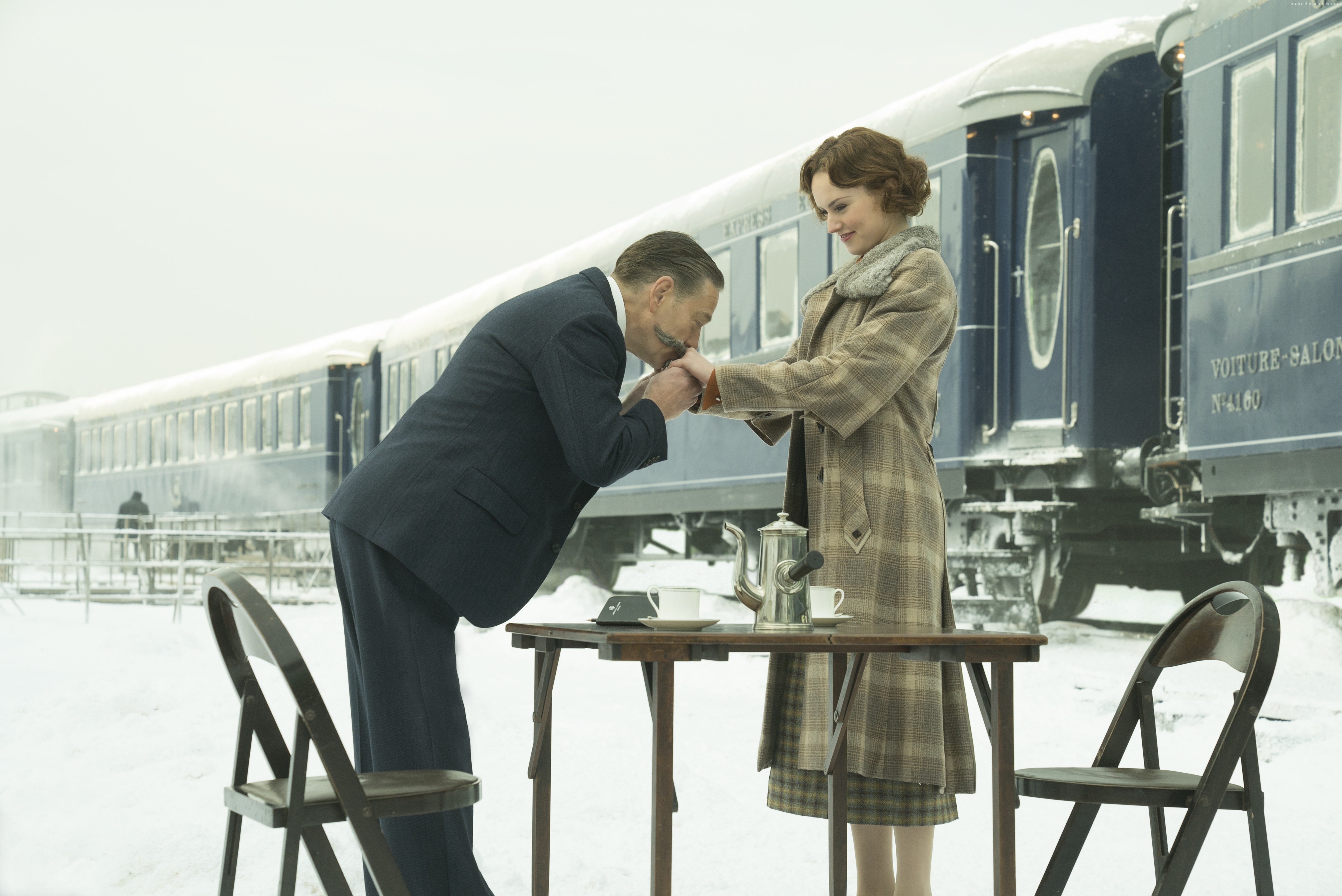 Kenneth Branagh and Daisy Ridley from Murder on the Orient Express HD Wallpaper