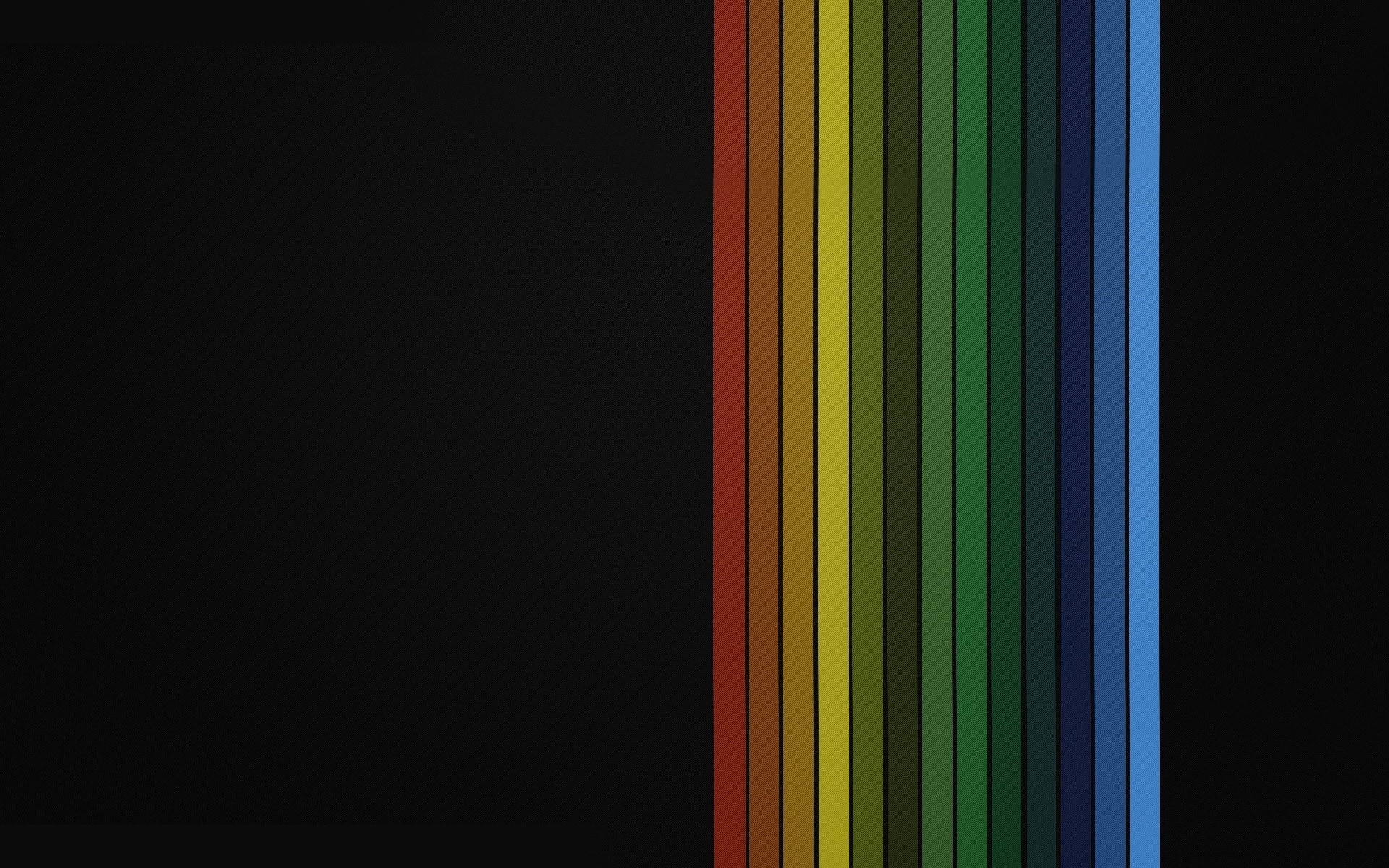 Abstract rainbow stripes on black background HD Wallpaper