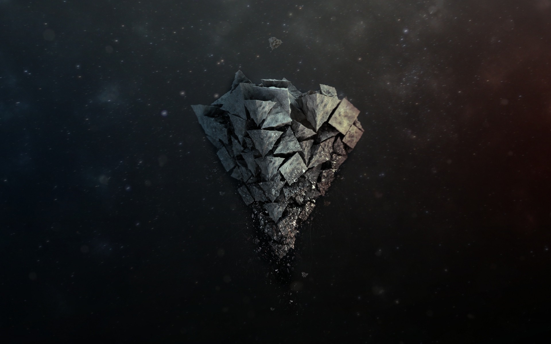 Broken heart in space HD Wallpaper