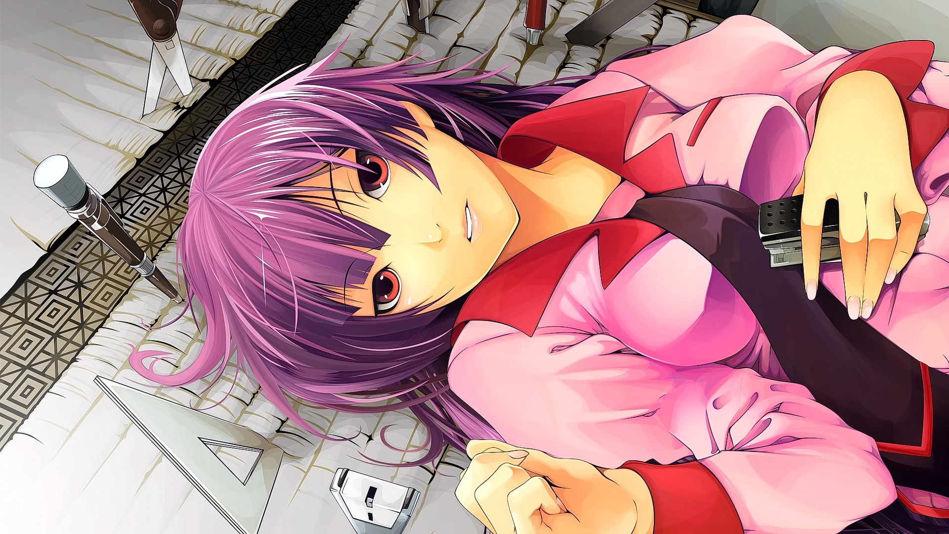 Senjougahara Hitagi from Monogatari Series HD Wallpaper