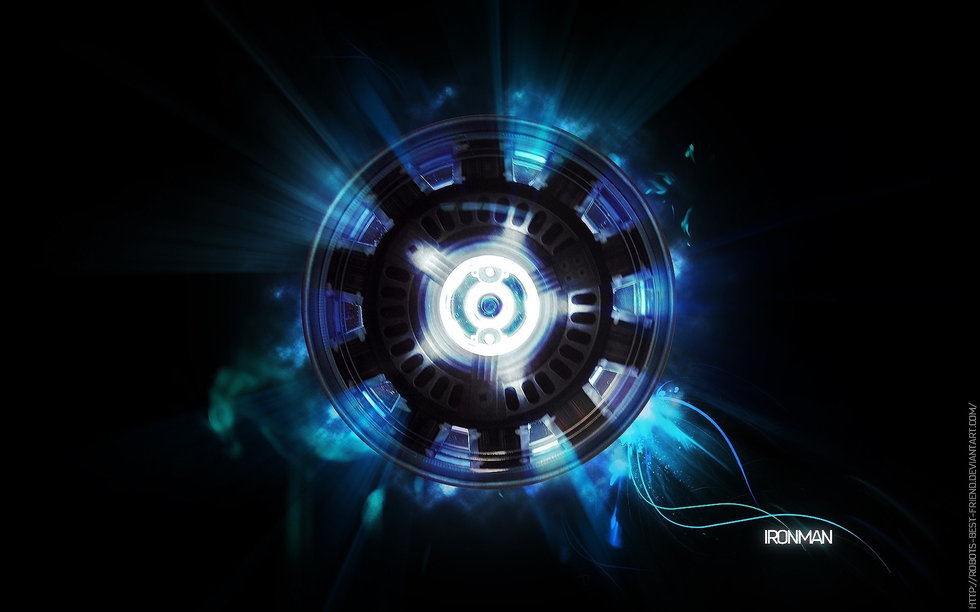 Iron Man Arc Reactor Illustration HD Wallpaper