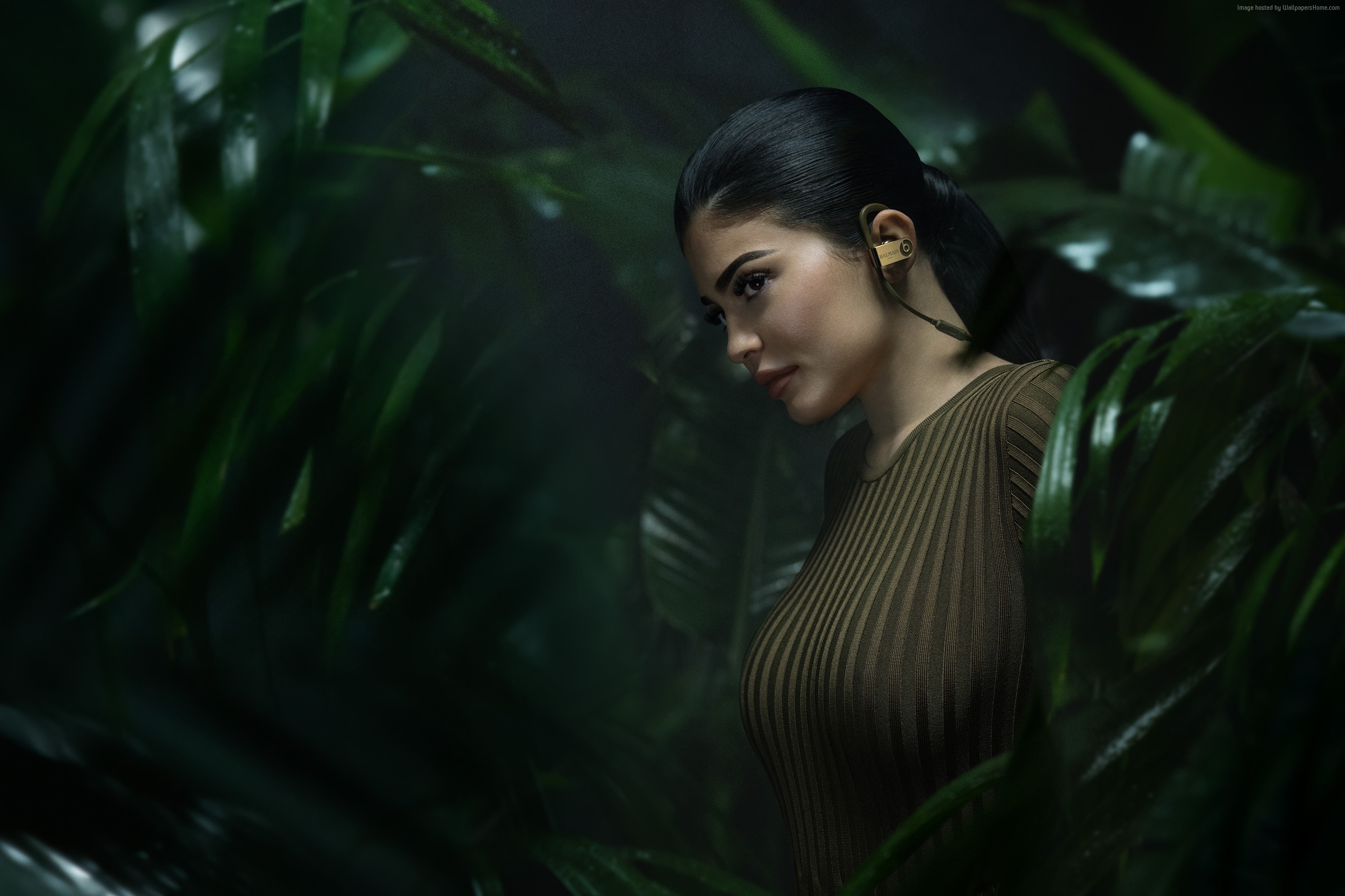 Kylie Jenner in a jungle setting HD Wallpaper