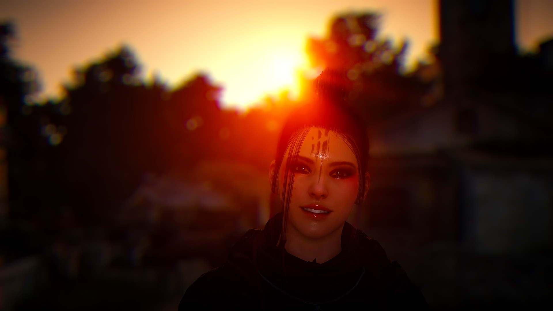 Woman from Black Desert at sunset HD Wallpaper